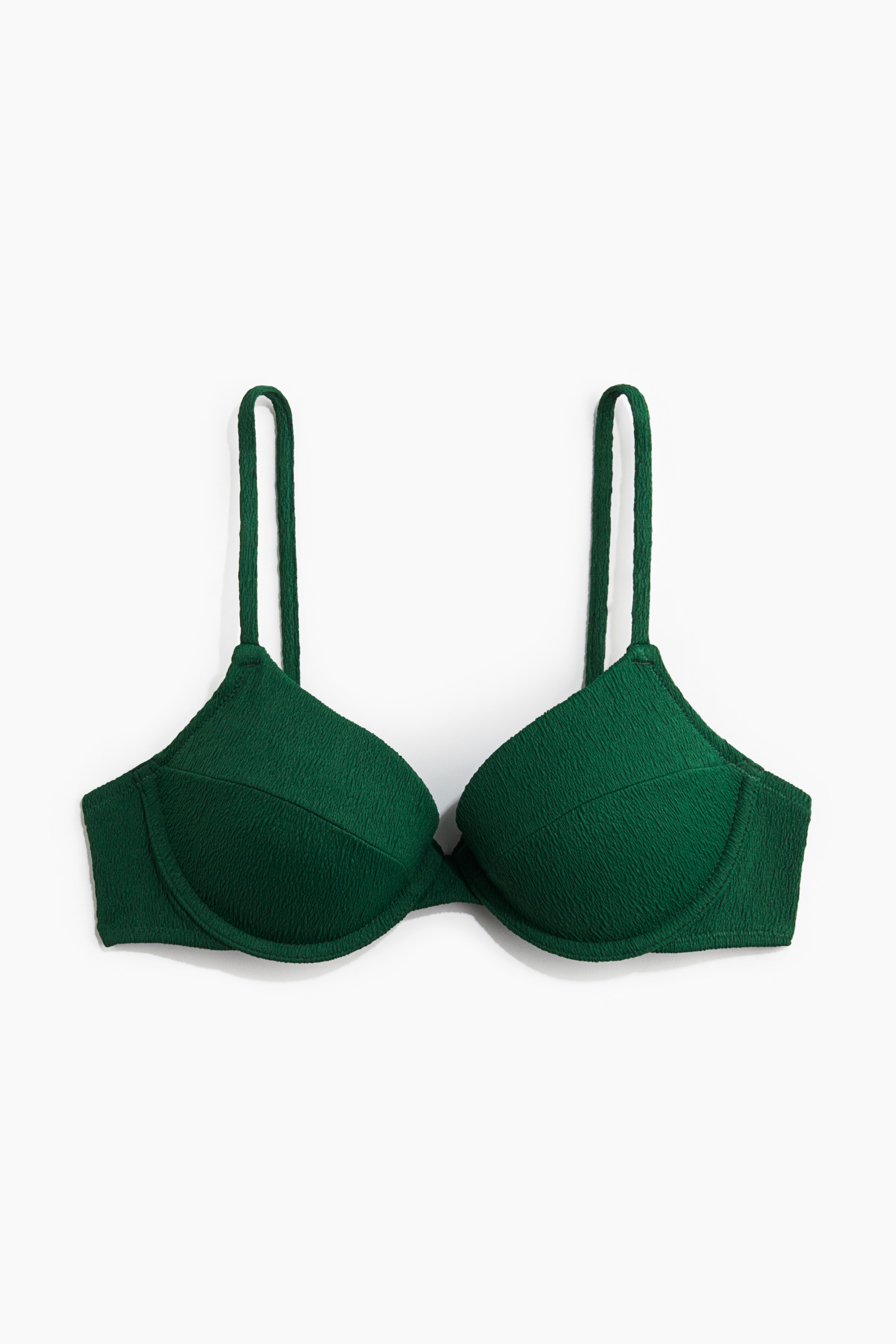 Push-Up Bikini Top - Dark green
