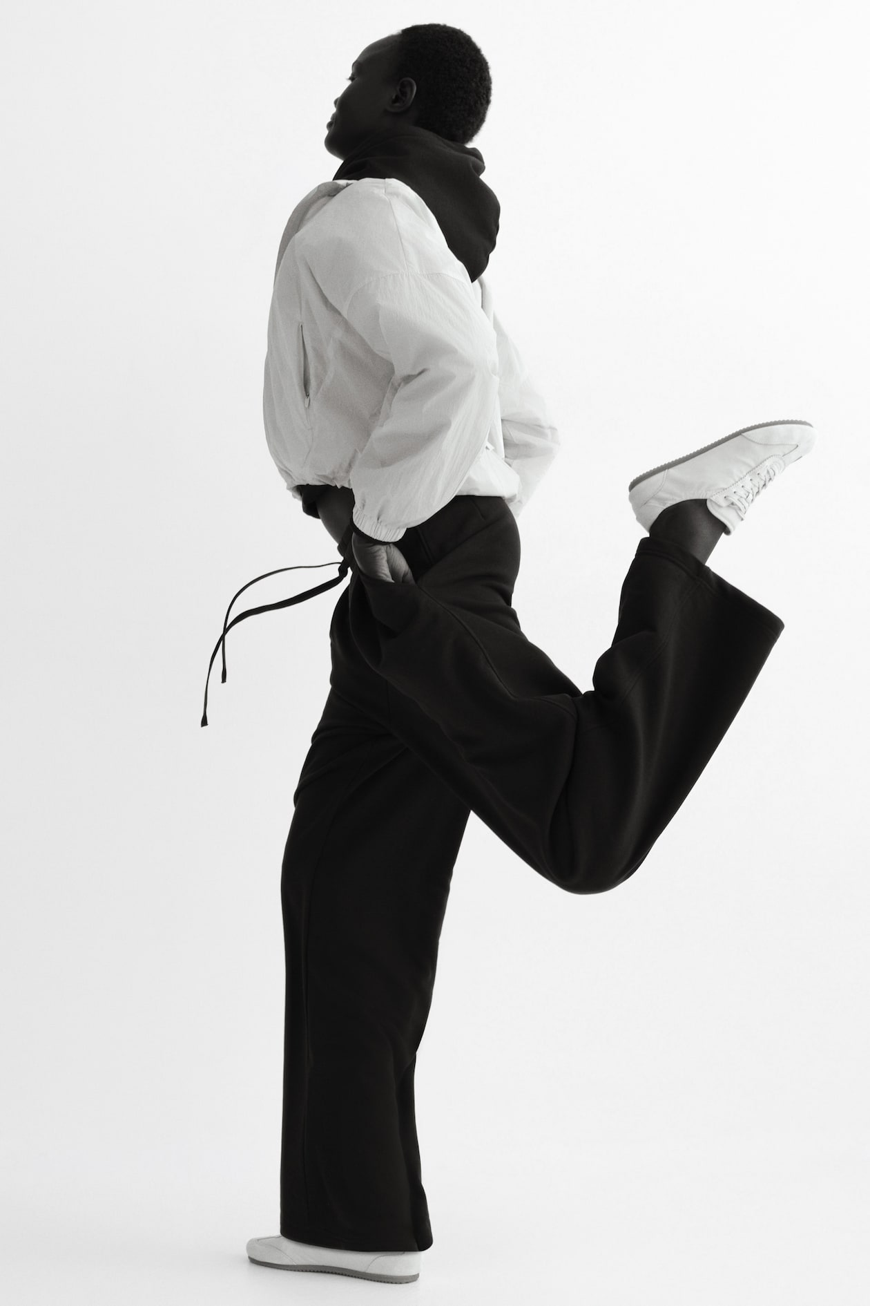 Pleat-Front Sweatpants