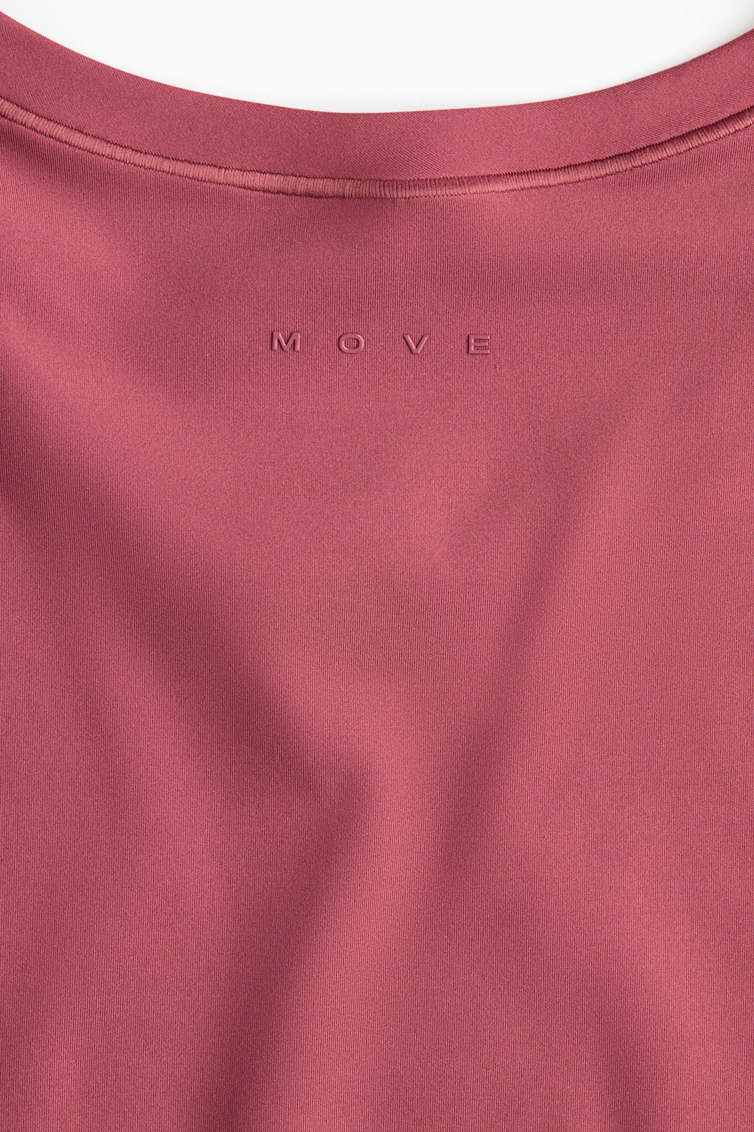 Женский топ H&M Sports Top with DryMove™, цвет: Светлый тёмно-бордовый — фото 8