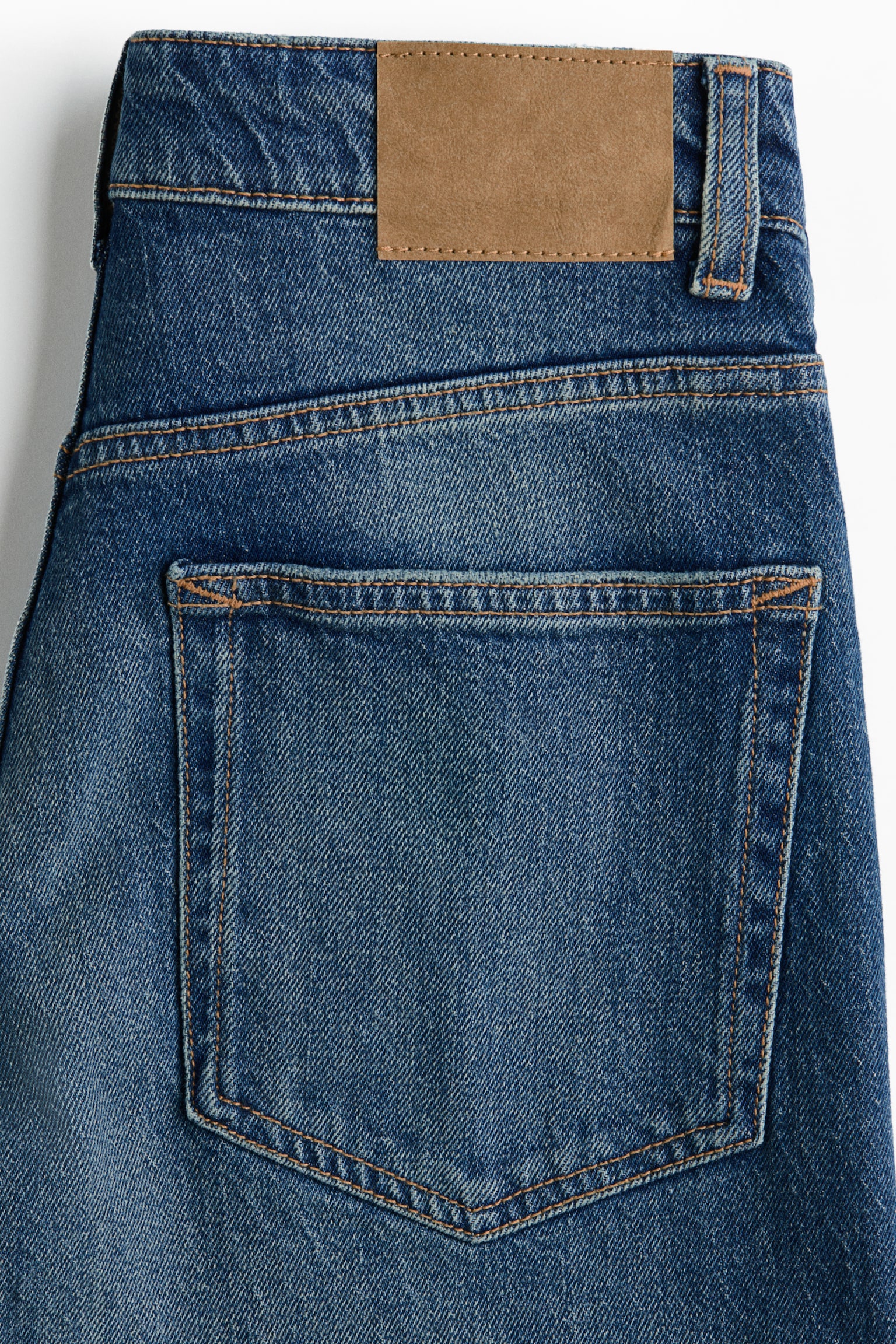 Женские джинсы H&M Straight High-Waist, цвет: Тёмный джинсовый синий — фото 6