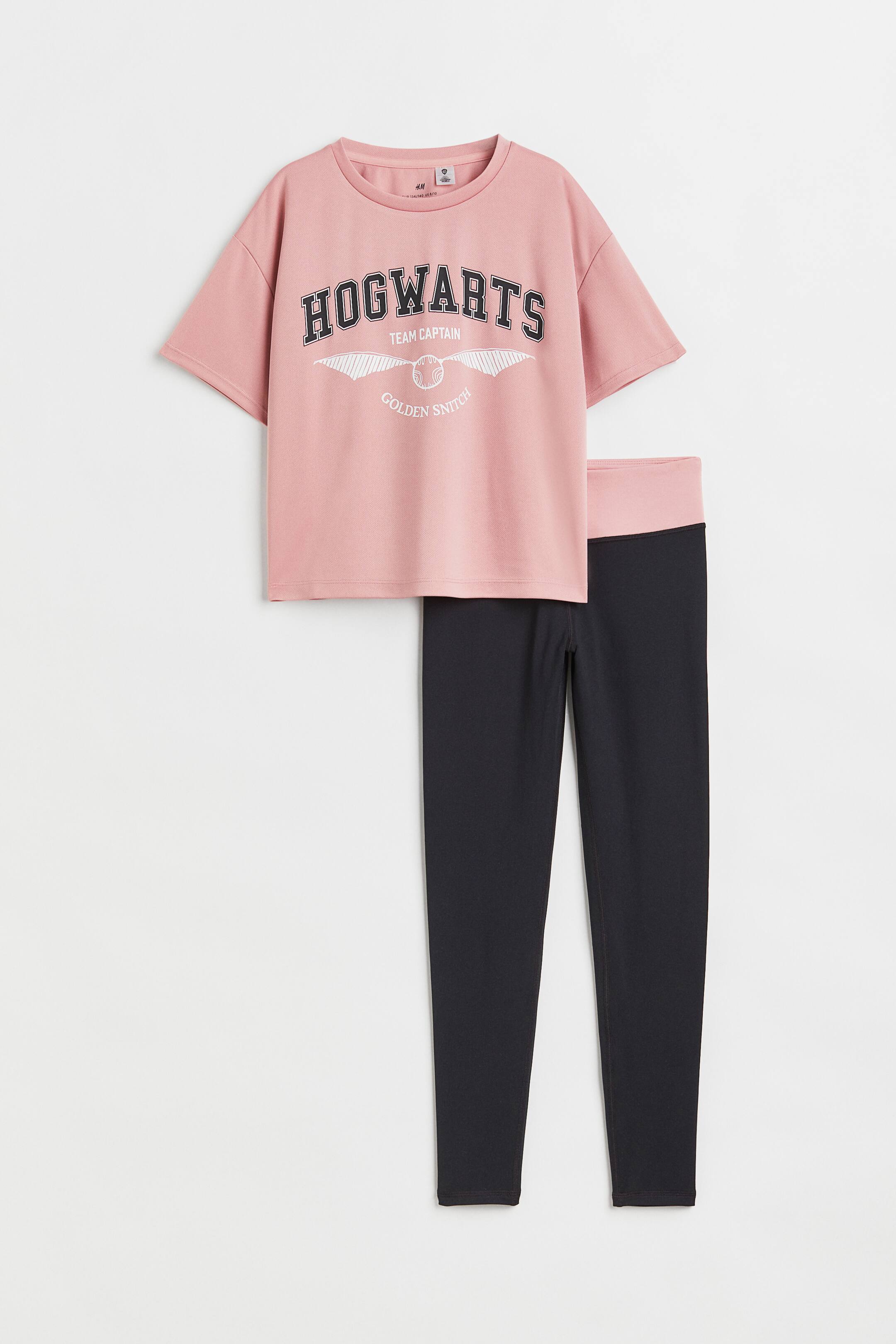 View larger image: 2-piece printed sports set - Light pink/Harry Potter - Kids | H&M 1
