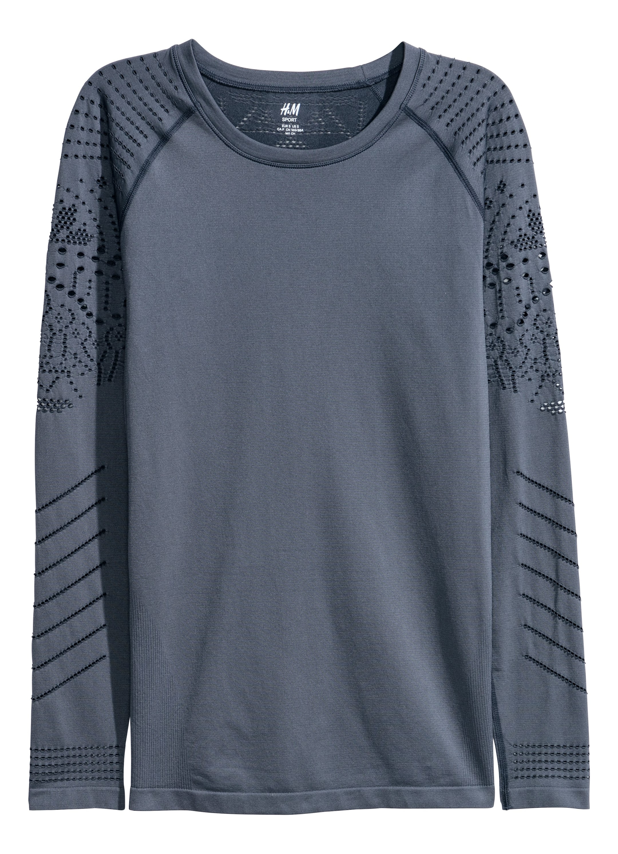 Näytä suurempi kuva: Saumaton treenipusero - Harmaa - NAISET | H&M FI 1