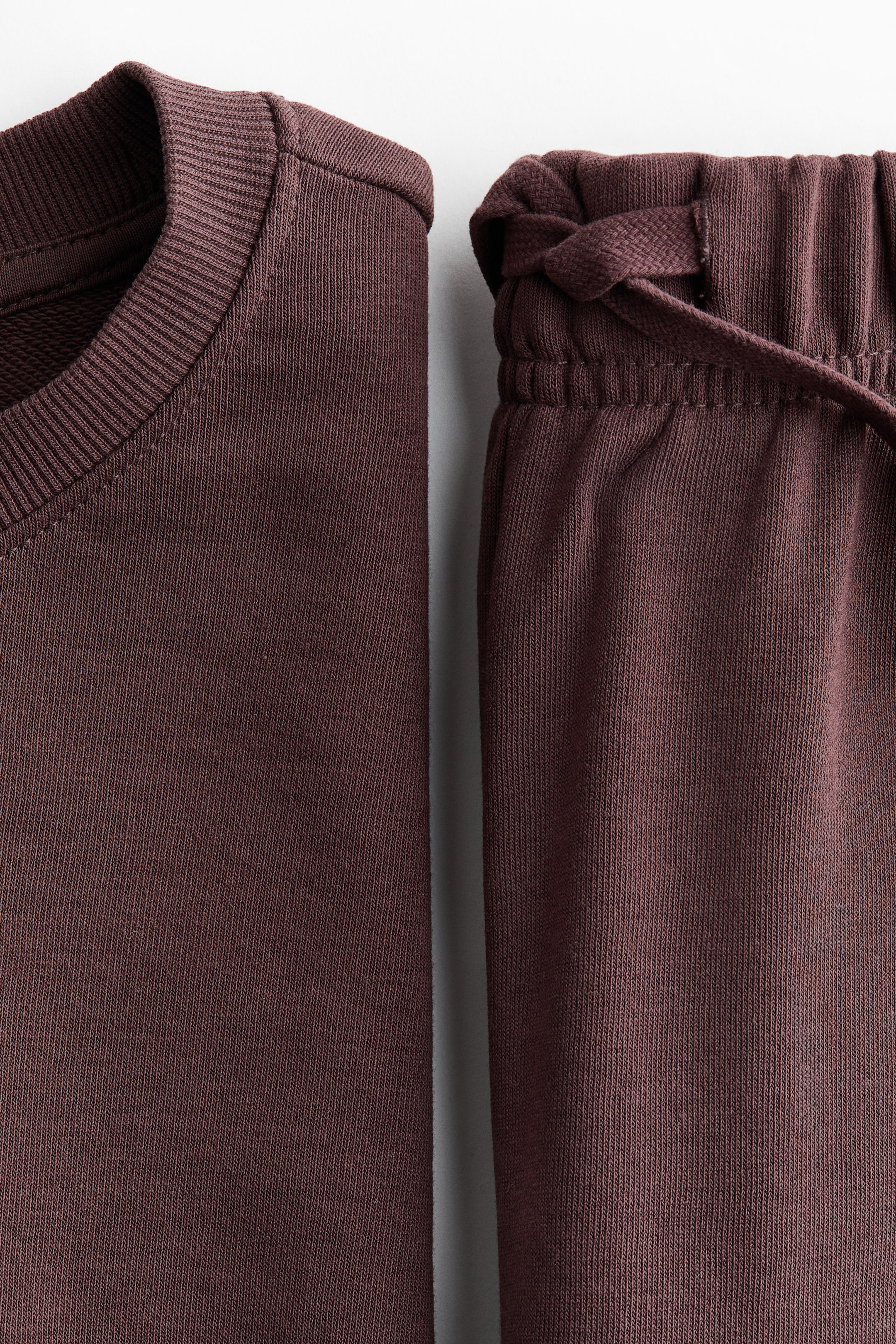 2-Piece Cotton Sweatshirt and Sweatpants Set