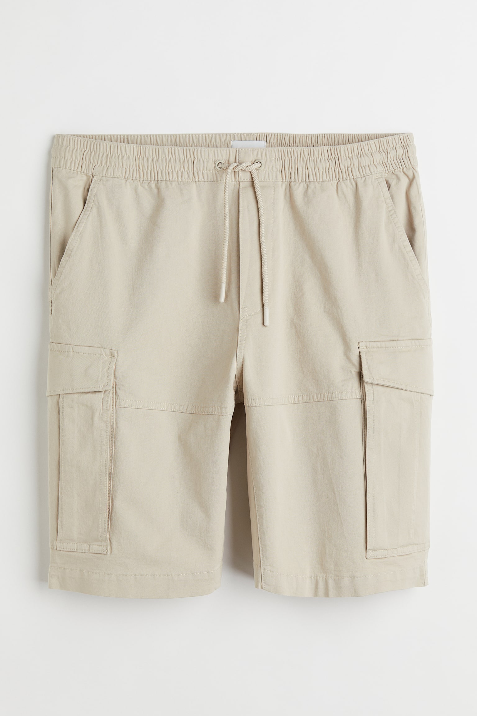 Regular Fit Twill Cargo Shorts - Light beige/Khaki green/Light beige/Black