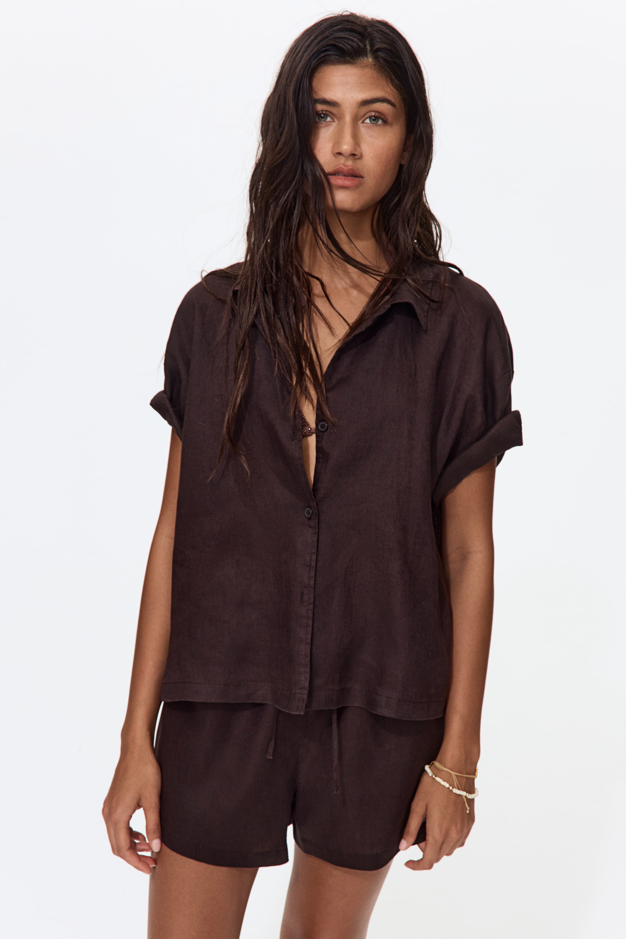 Женские рубашки H&M Linen Beach Shirt — фото 6