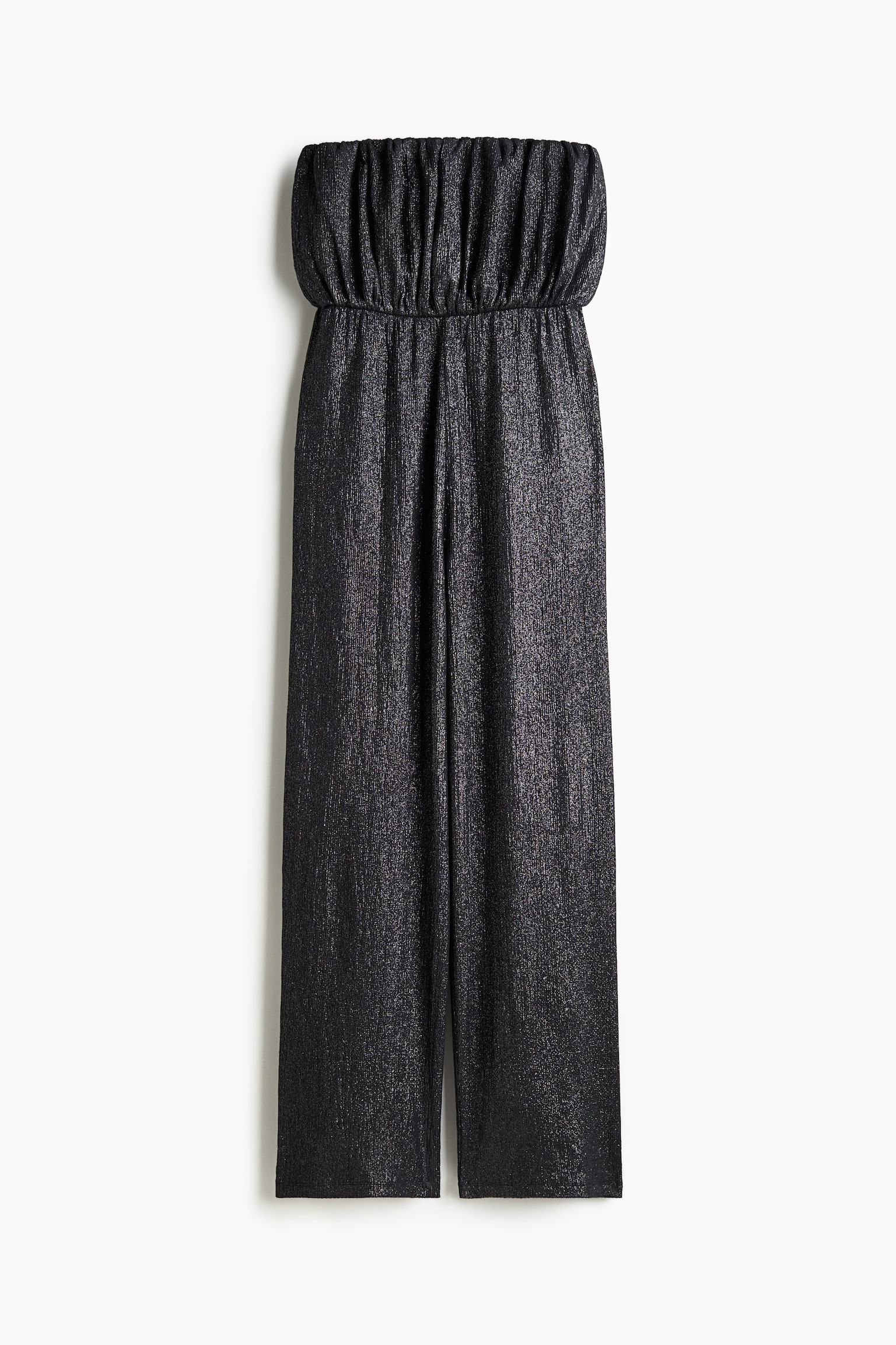 Ribbed bandeau jumpsuit - Black/Glittery/Black - 2