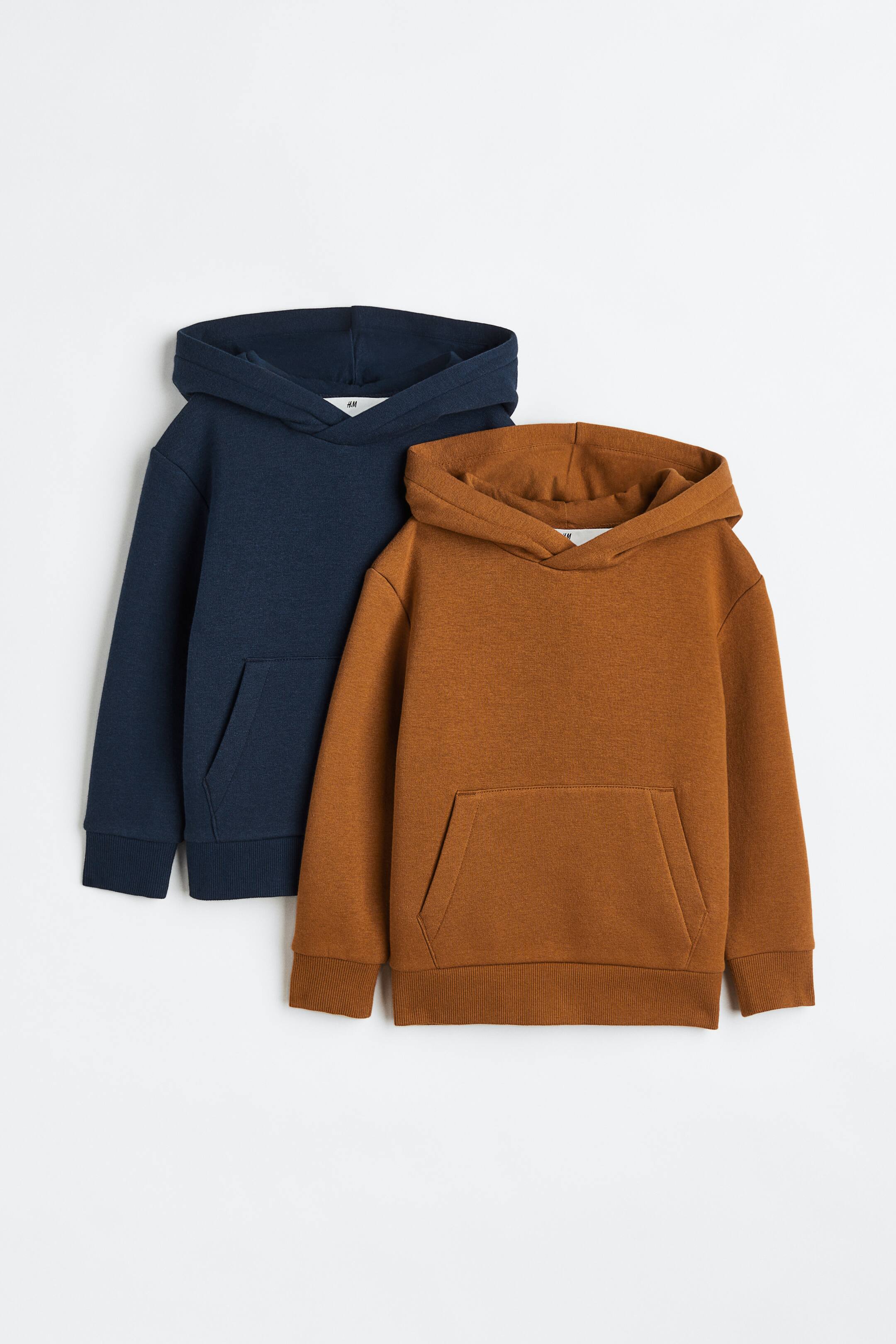 View larger image: 2-pack hoodies - Brown/Navy blue - Kids | H&M 1