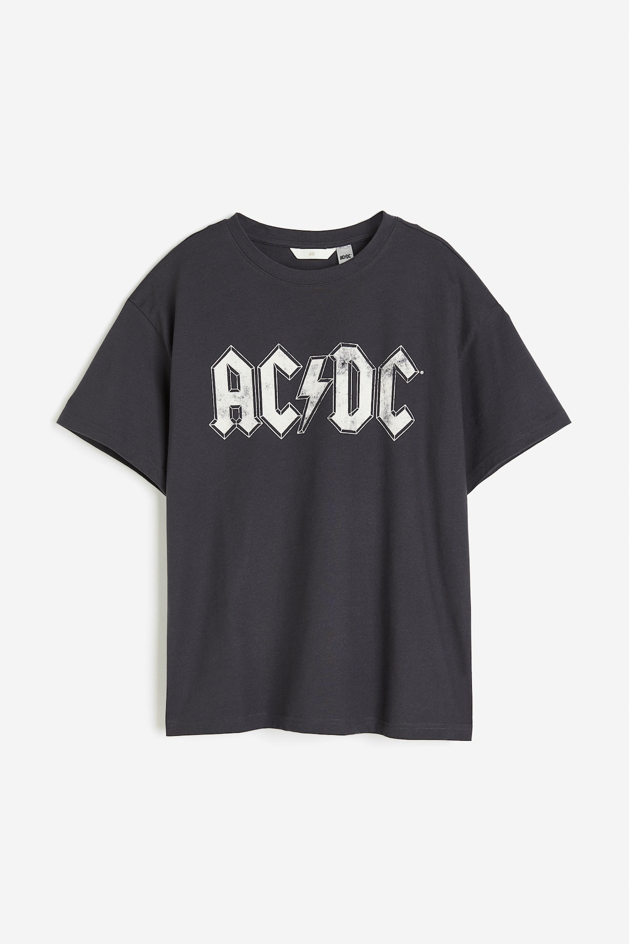 Oversized Printed T-Shirt - Dark gray/AC/DC - Ladies | H&M US