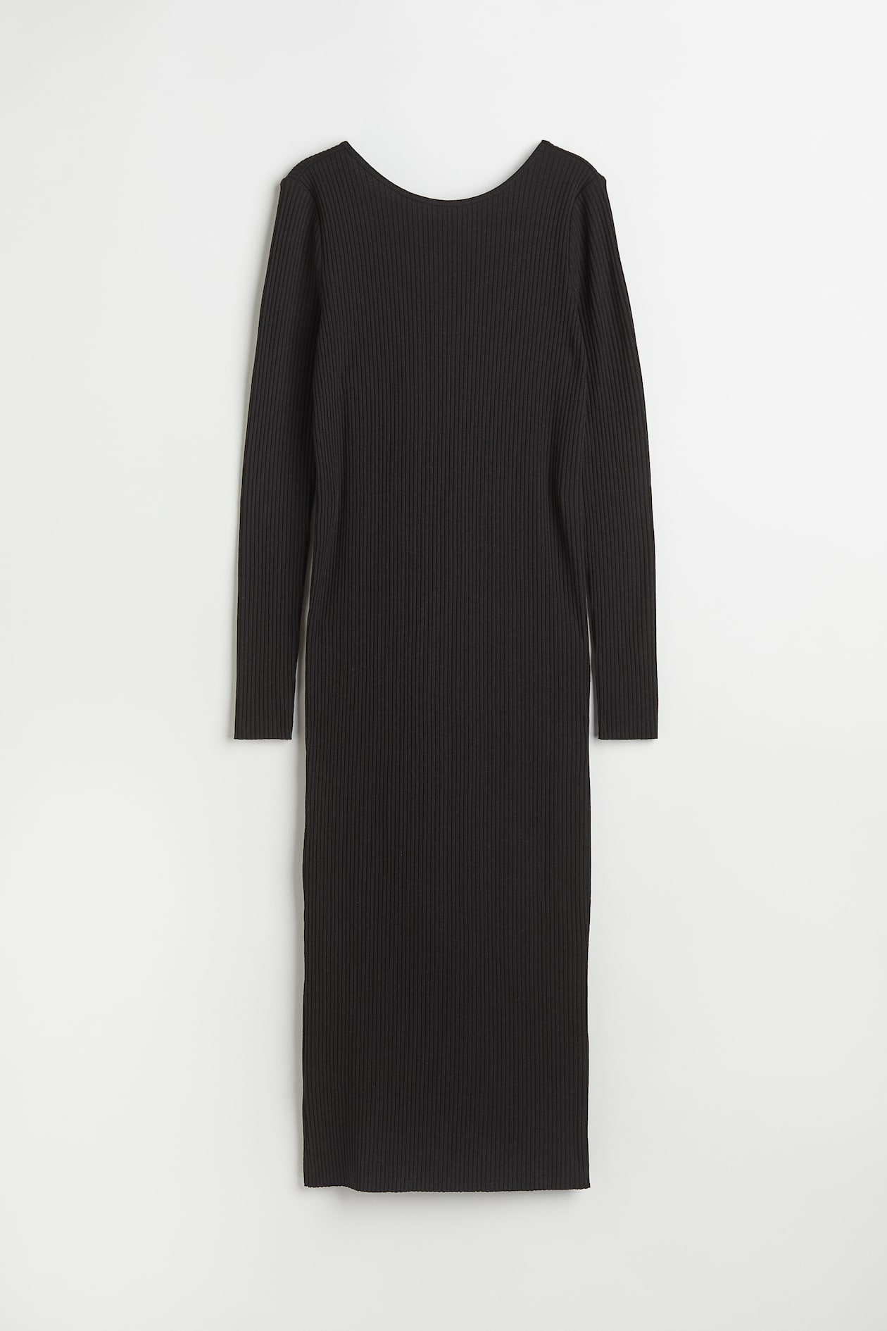 Ribbed Dress - Black - Ladies | H&M US