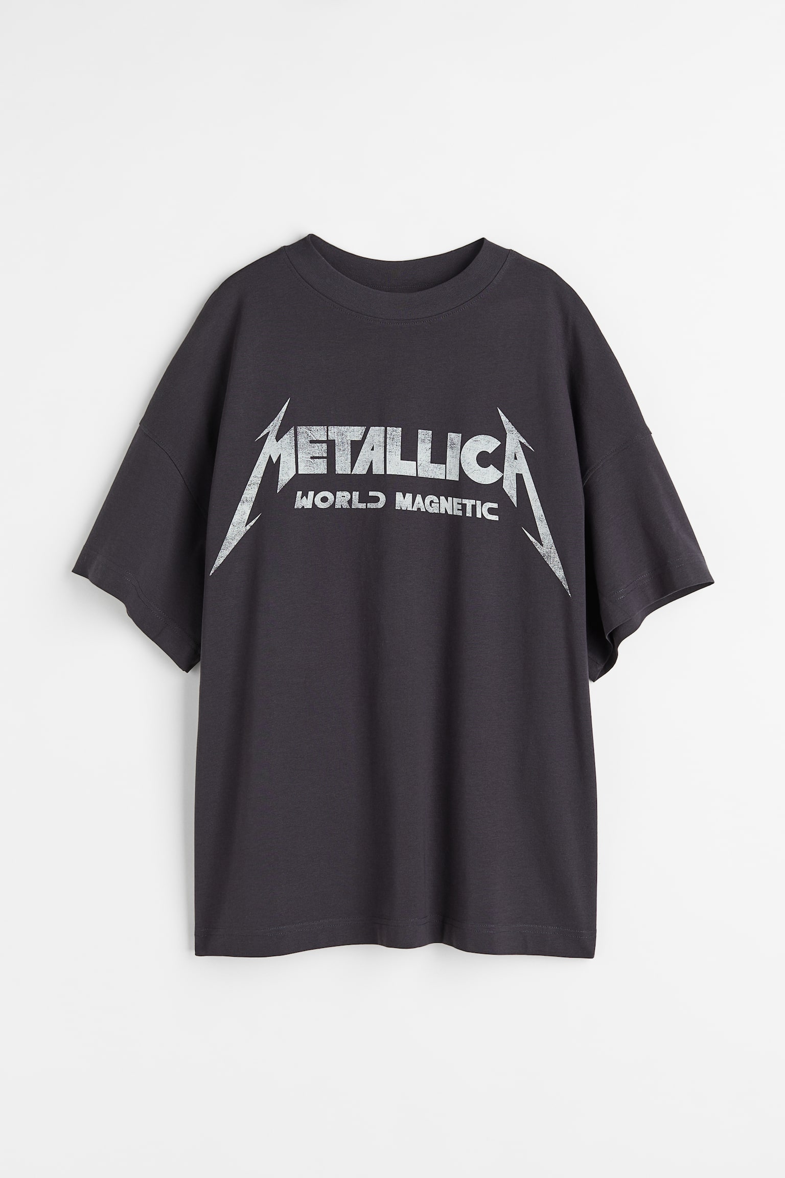 プリントロングTシャツ - ダークグレー／Metallica/ホワイト／カンザス - 1