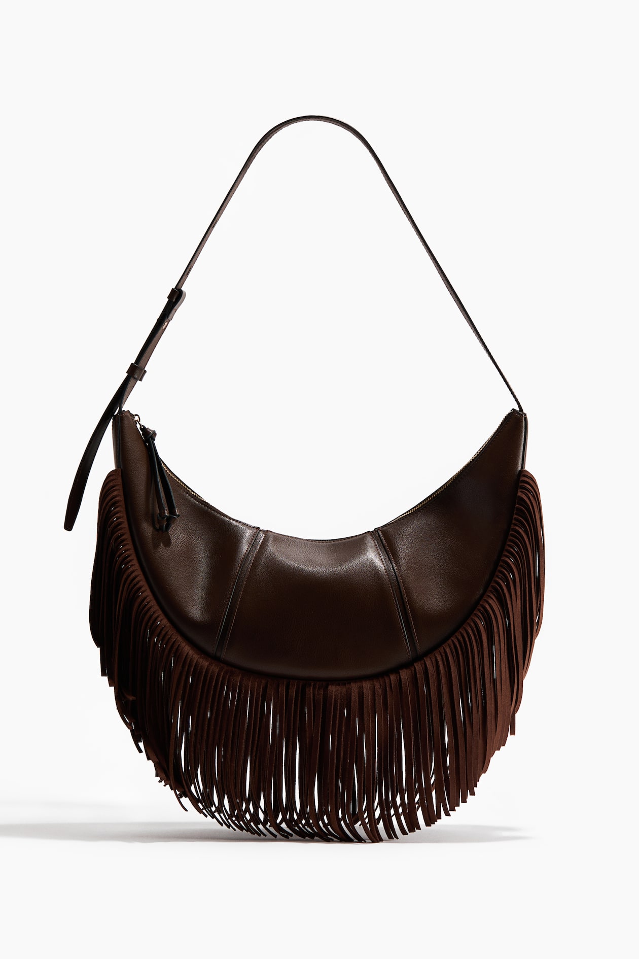 Fringed crossbody bag Dark brown Ladies H&M IN