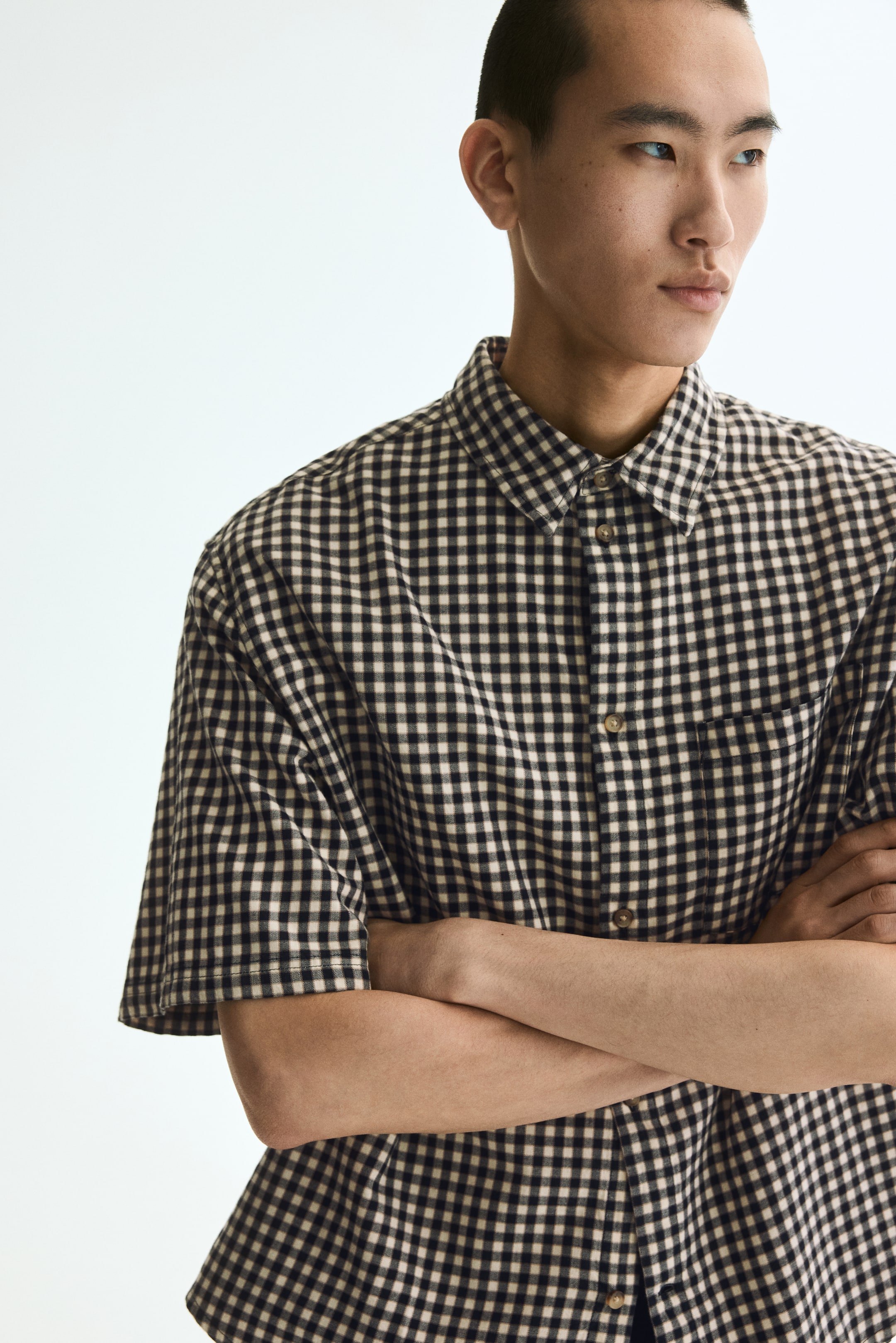 Relaxed-Fit Short-Sleeved Cotton Shirt