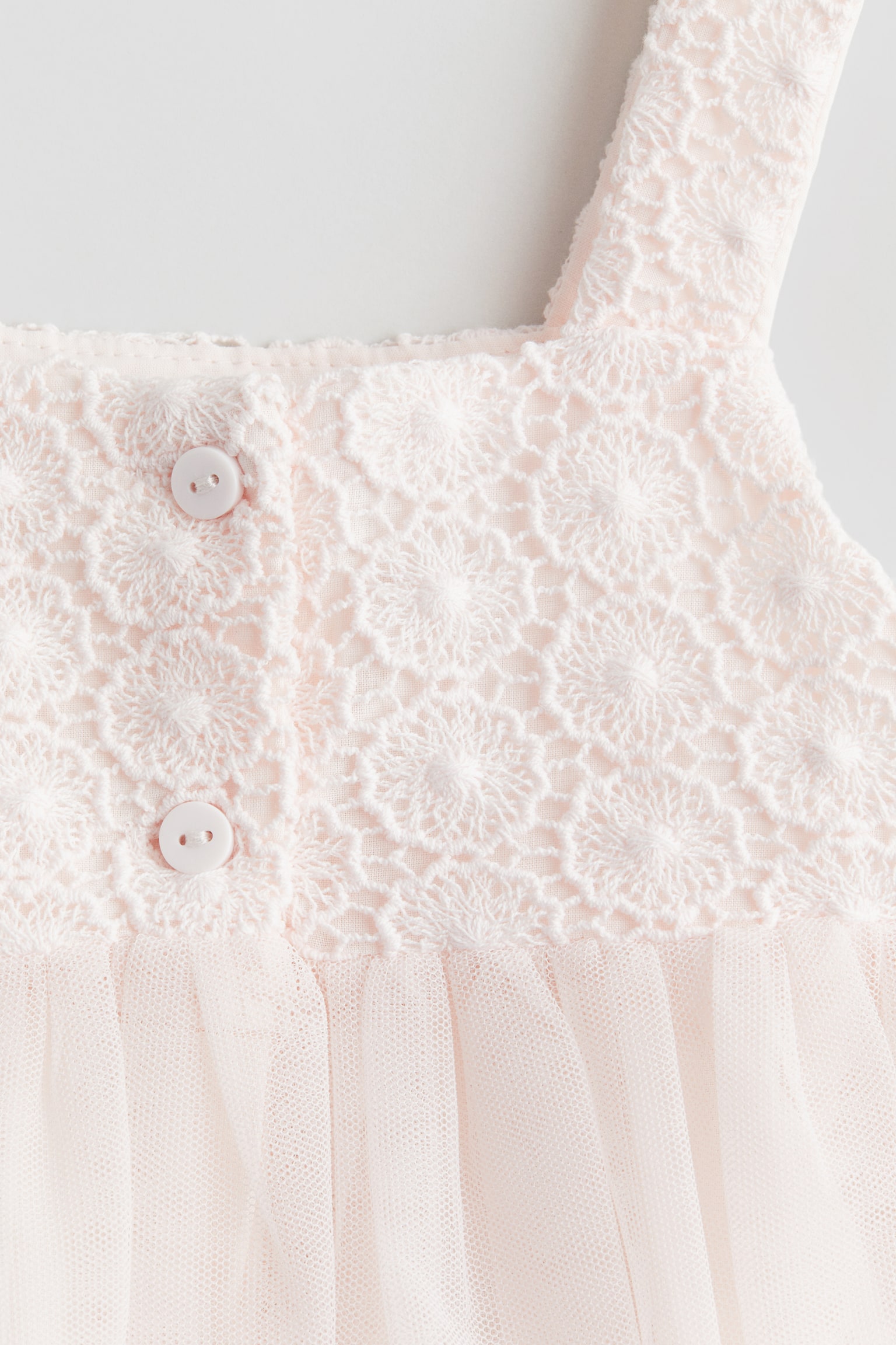 Tulle Dress - Powder pink/White - 2