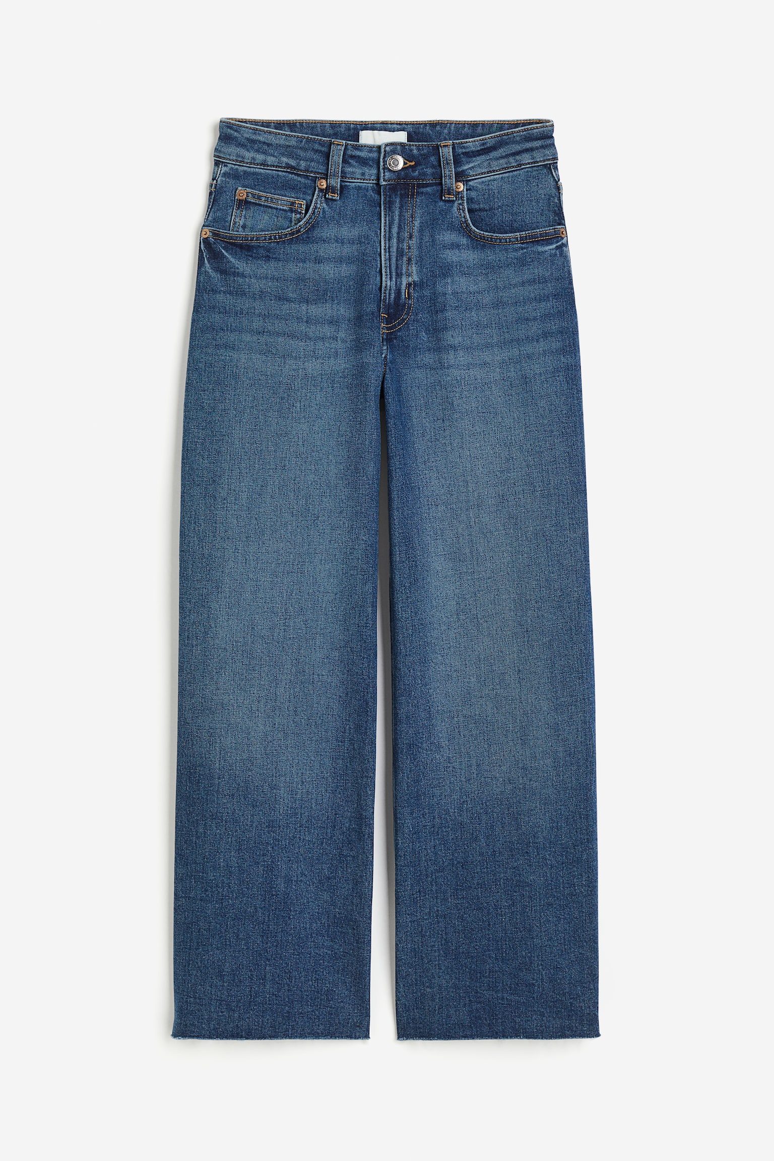 Wide High Ankle Jeans - Denim blue/Light denim blue/White/Dark denim grey/Medium denim blue - 1