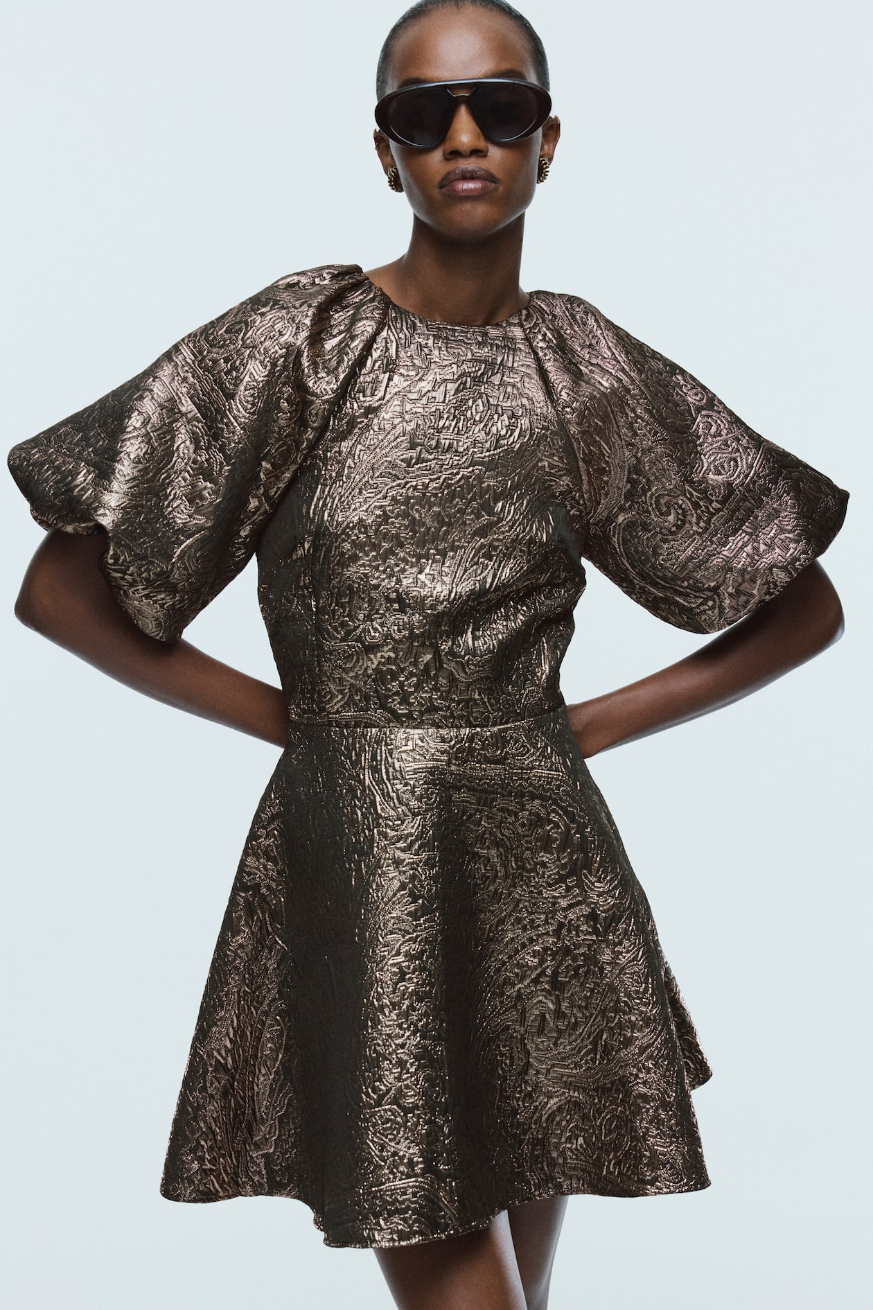 Balloon-Sleeved Dress - image 3