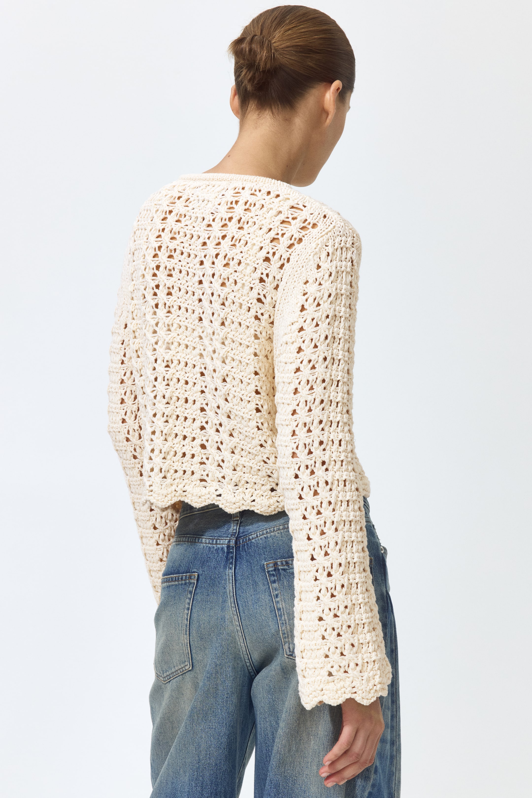 Appliquéd Crochet-Look Top
