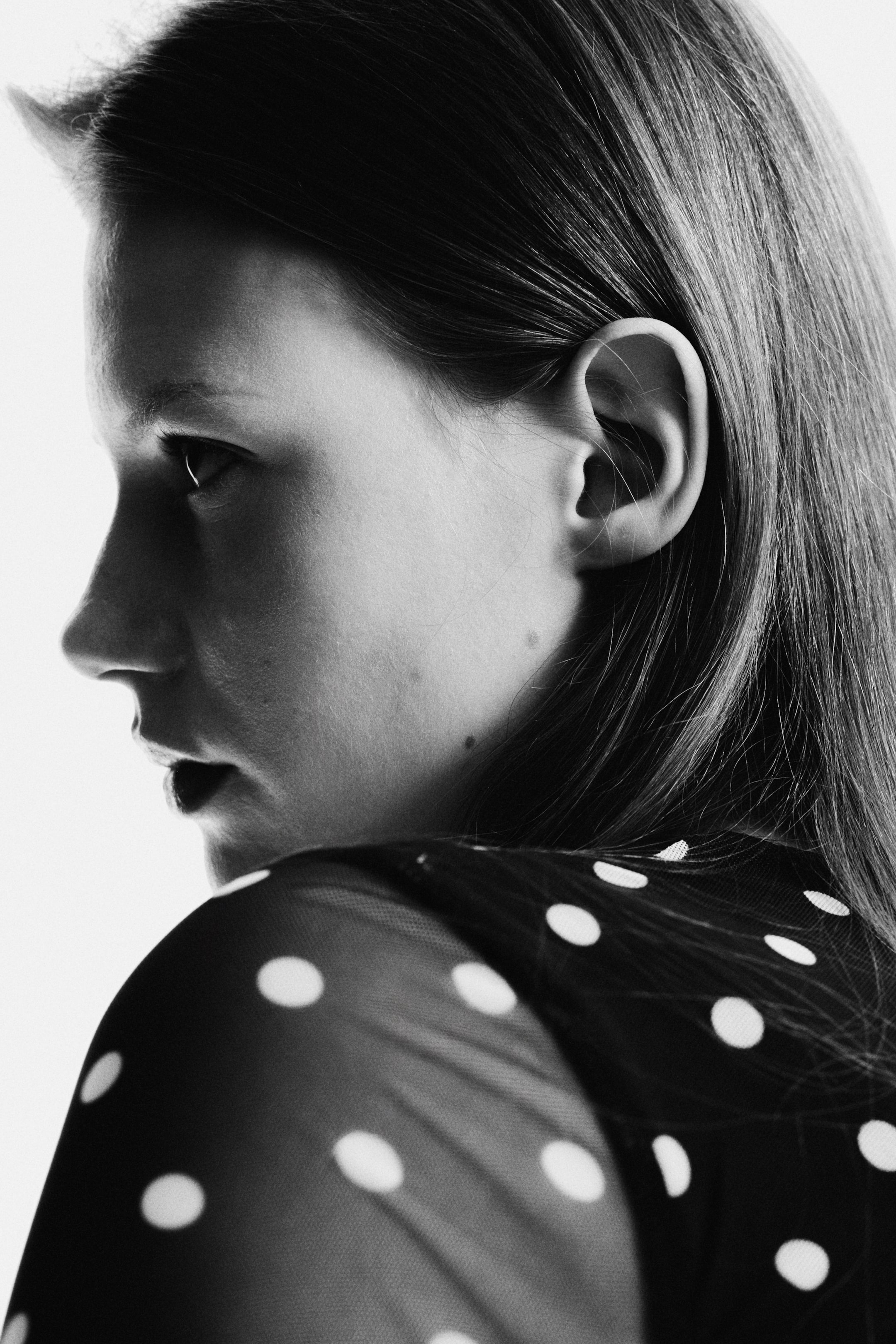 Grotere afbeelding bekijken: Gedrapeerde jurk van mesh - Donkerbruin/polkadot - DAMES | H&M NL 5