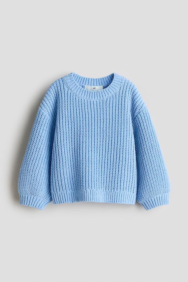 Chenille-knit jumper - Light blue/Pink/Light mint green - 1