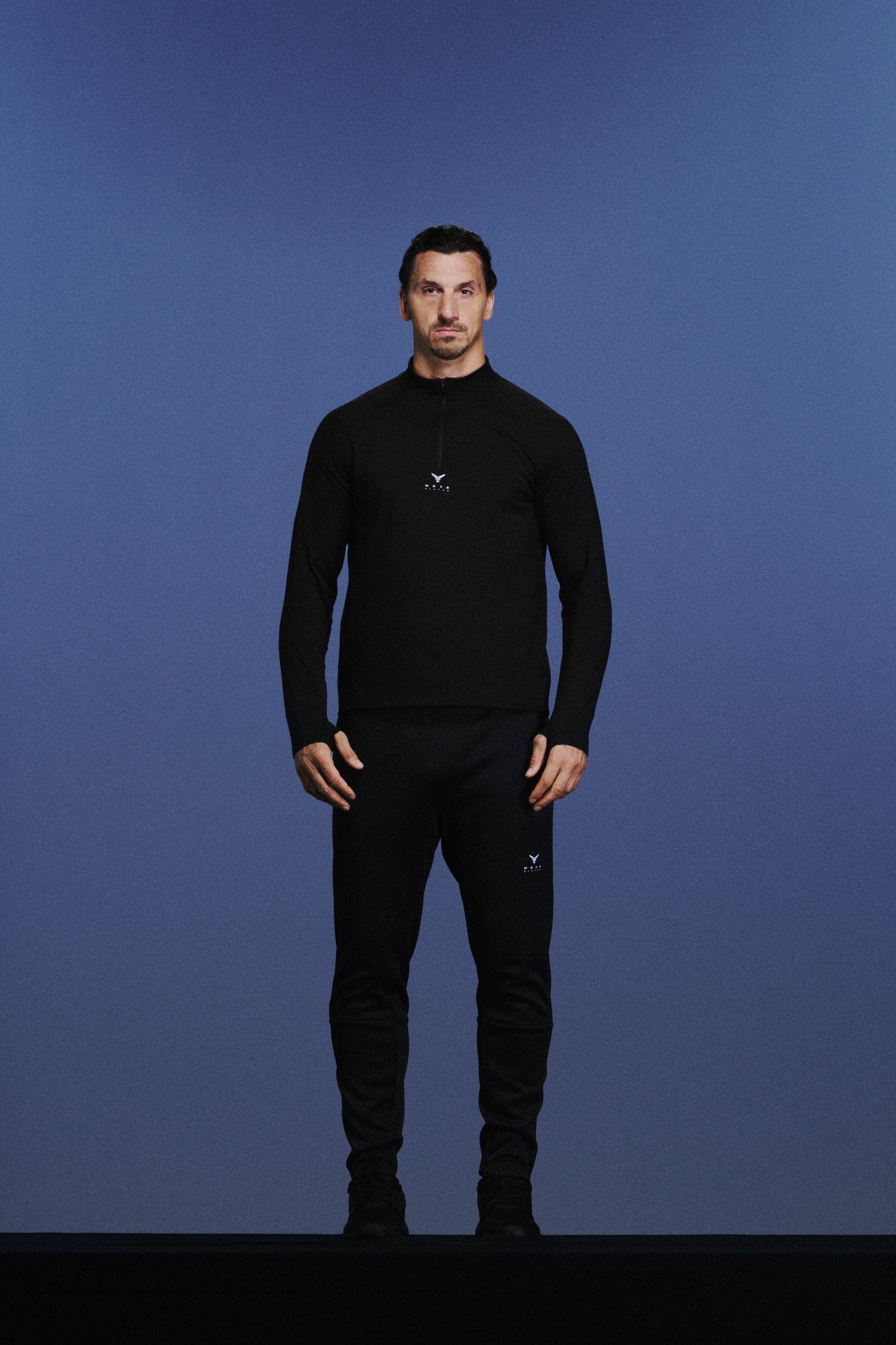 TANGRAM ネイビー モックネック M Warming zip-top sports top with ThermoMove™ - Dark navy blue/Move