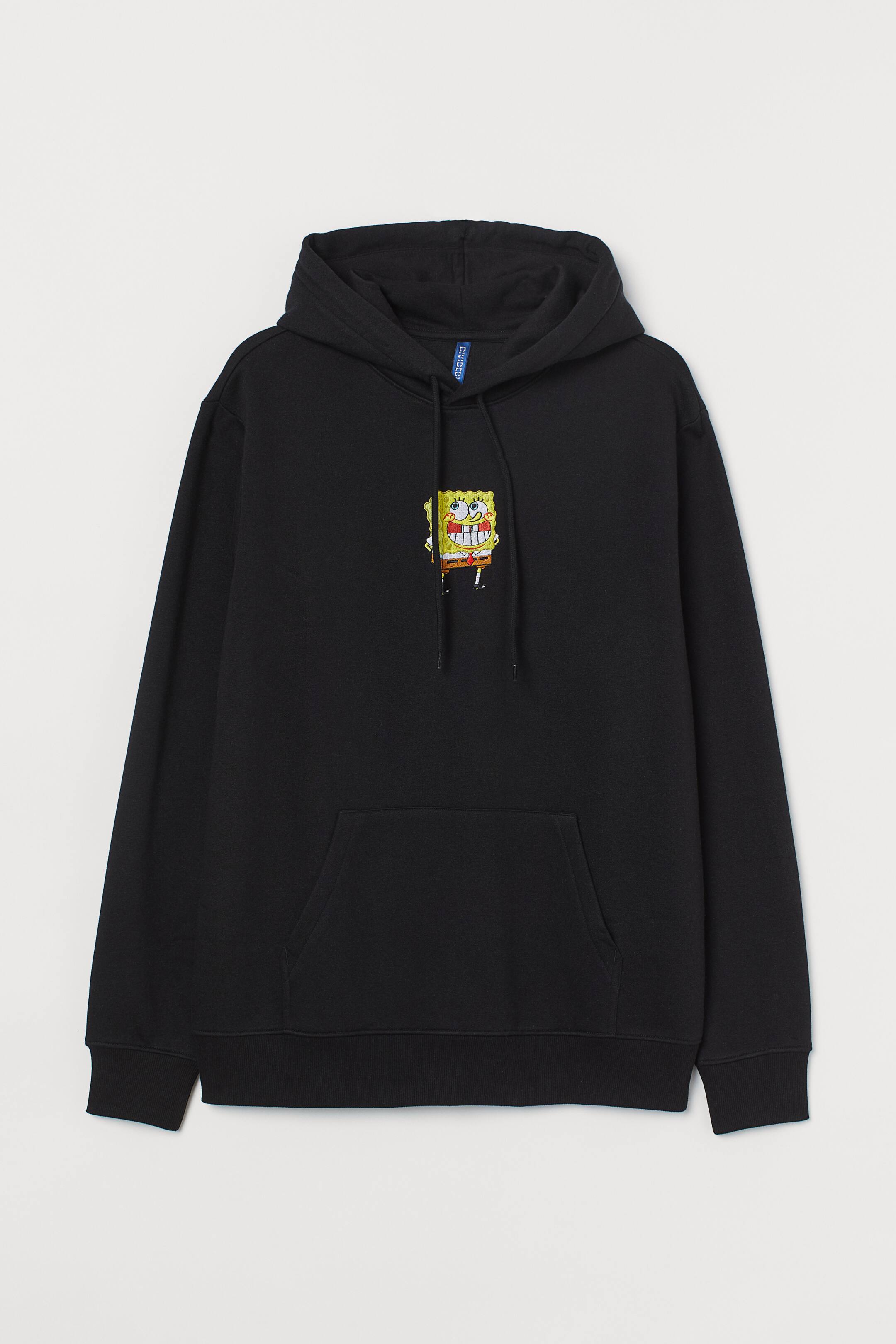 View larger image: Regular Fit Hoodie - Black/SpongeBob SquarePants - Men | H&M HK 1
