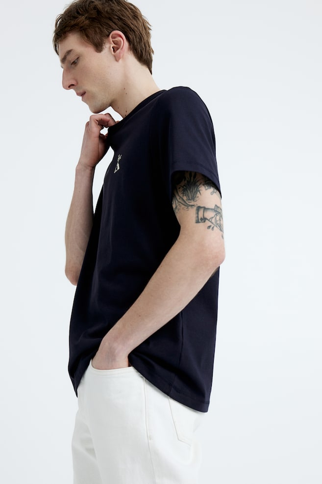 COOLMAX® T-Shirt in Regular Fit - Marineblau/France/Weiß/Frankreich - 6