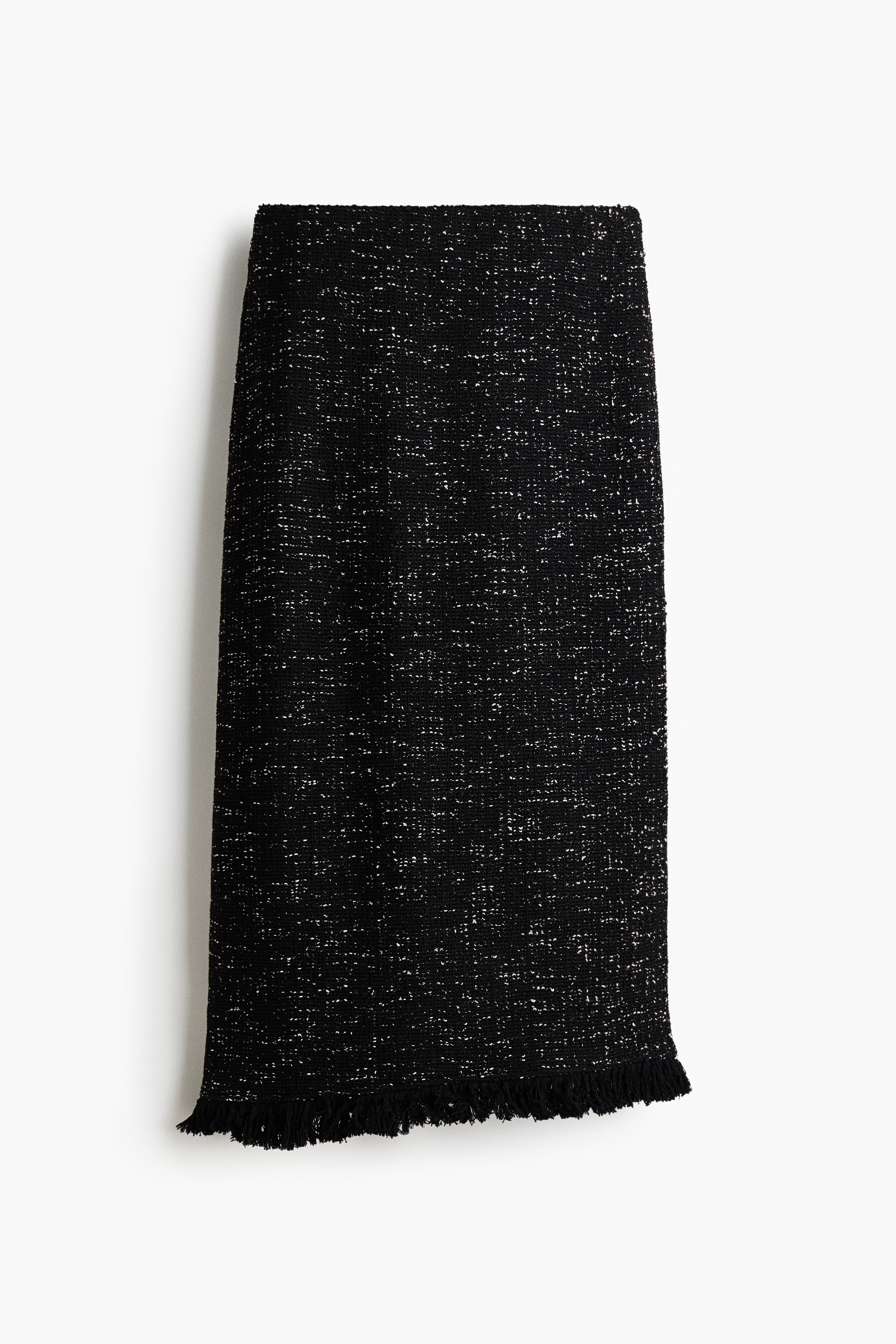 Pouzdrová sukně z buklé - Černý melír