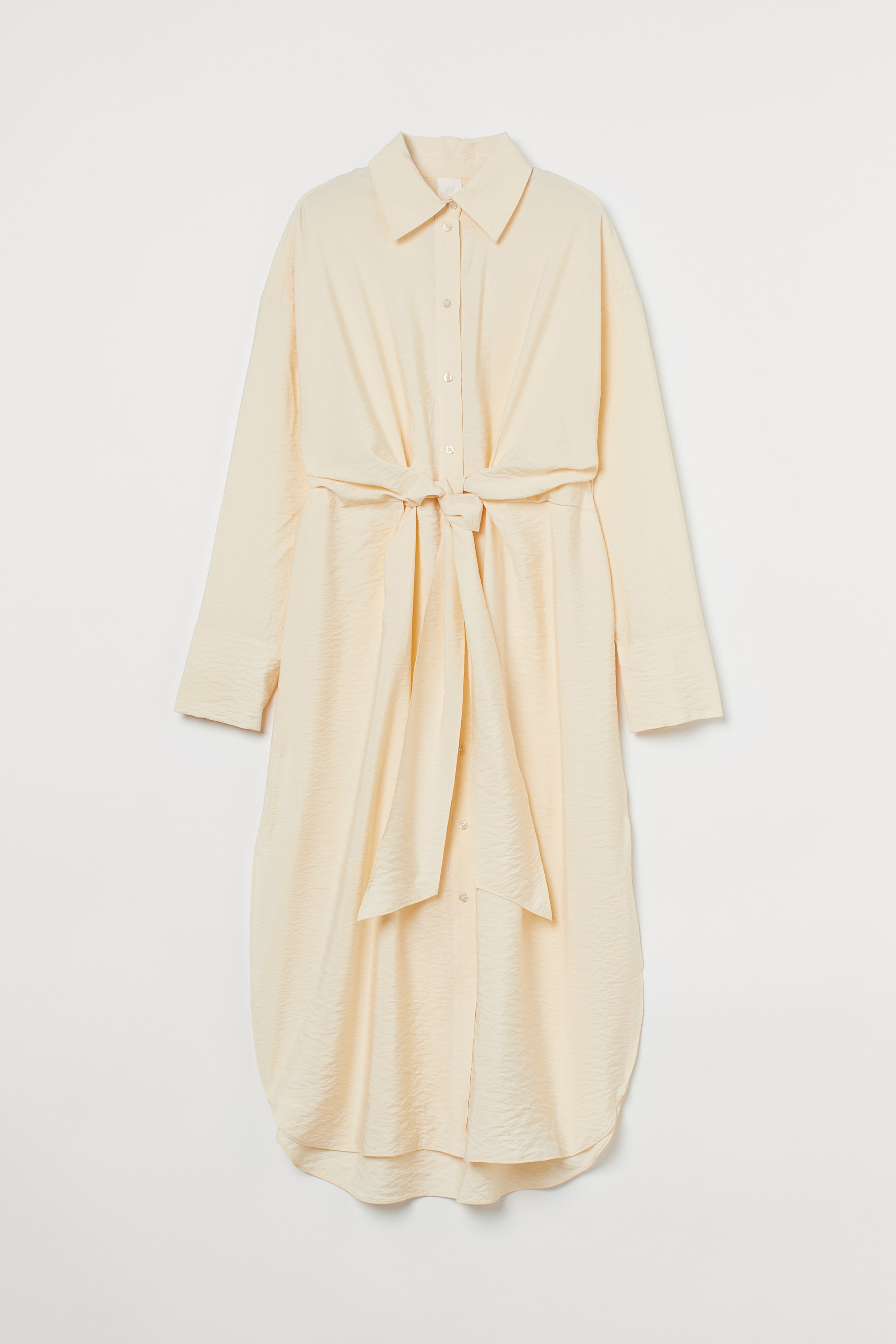 Ingrandisci l'immagine: Chemisier con cintura - Giallo chiaro - DONNA | H&M CH 1