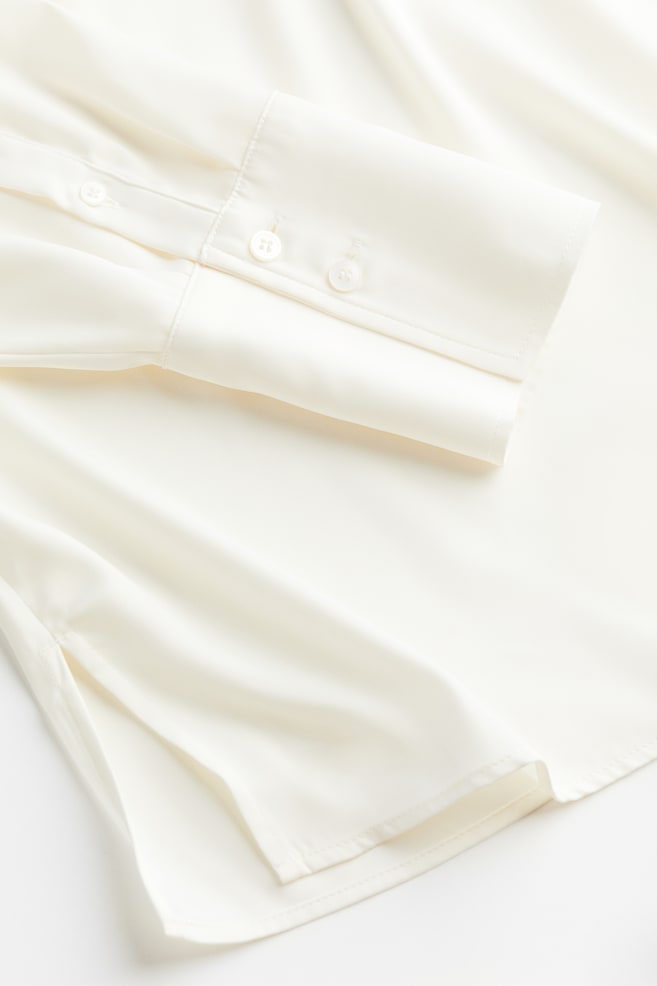 Tie-detail blouse - White/Black - 5