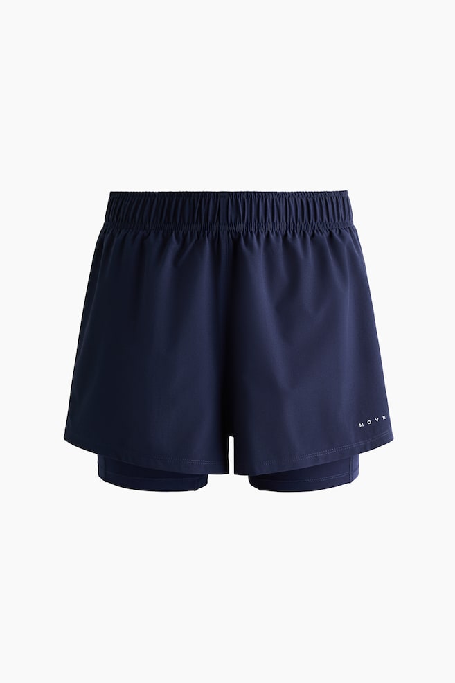 Regular-Fit Running Shorts with DryMove™ - Navy blue - 1
