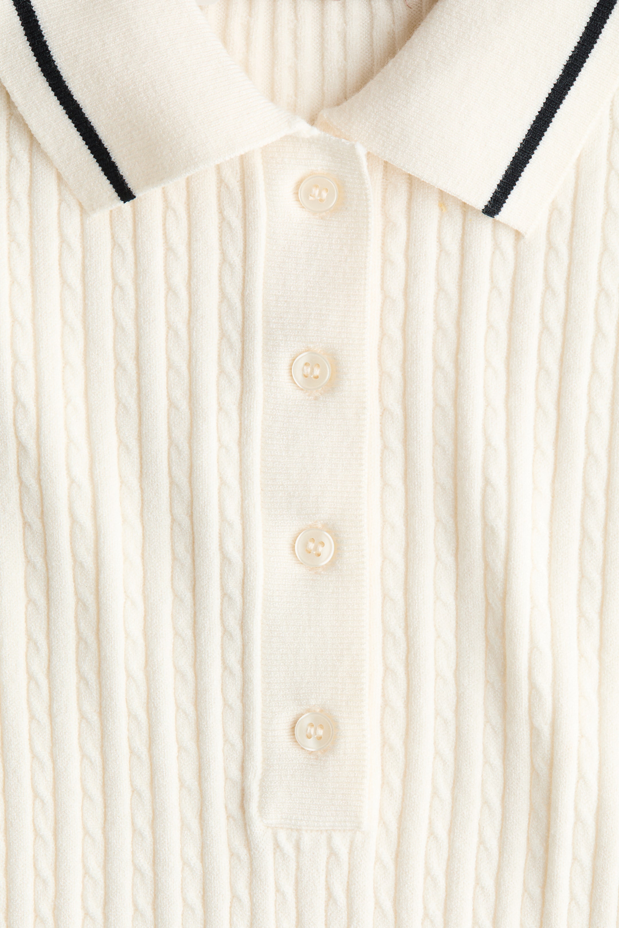 Robe polo en tricot torsadé