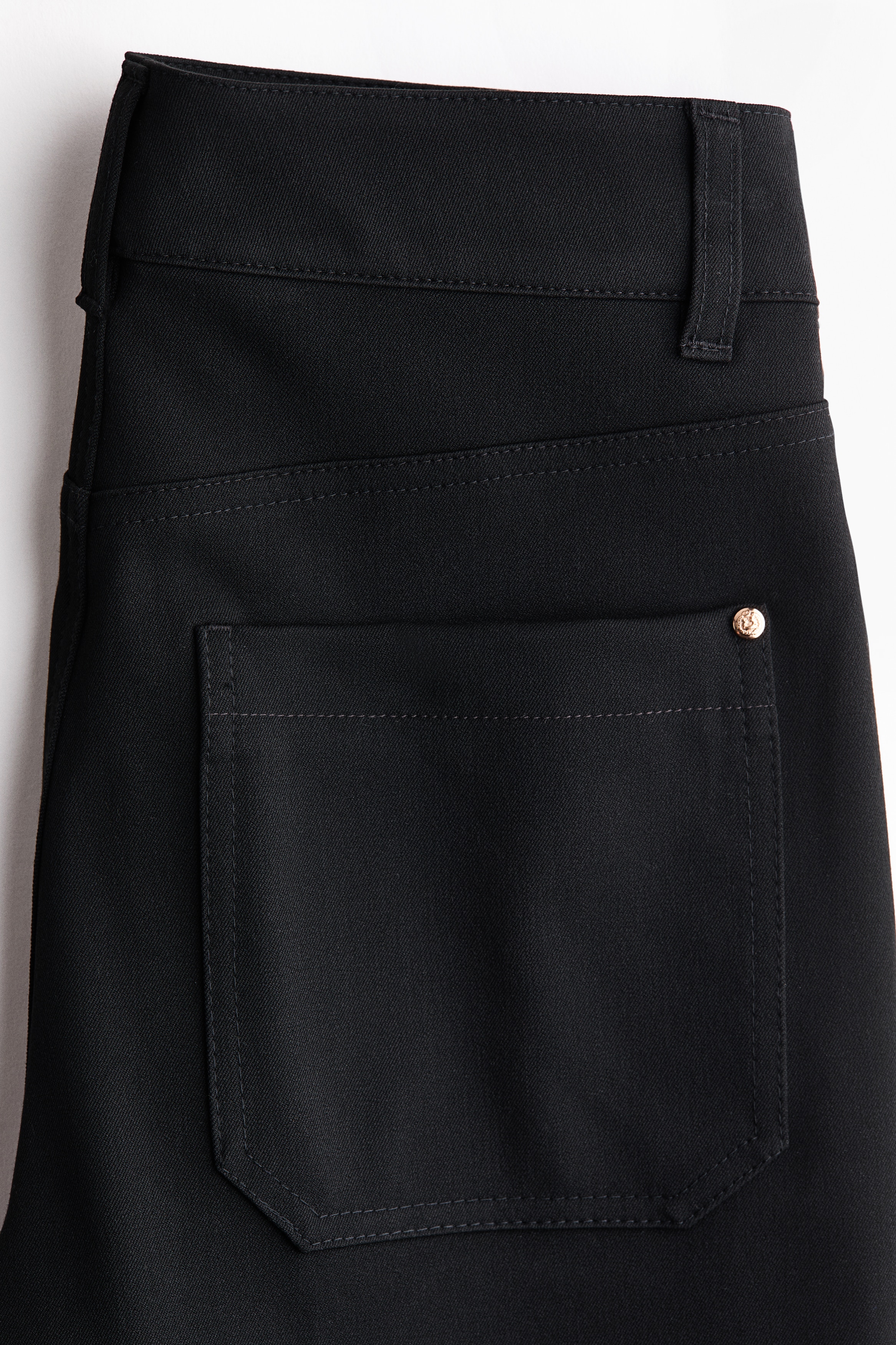 Flared twill trousers