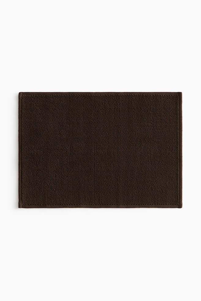 Cotton bath mat - Dark brown/Light beige/Light green/Orange/Dusty blue - 1