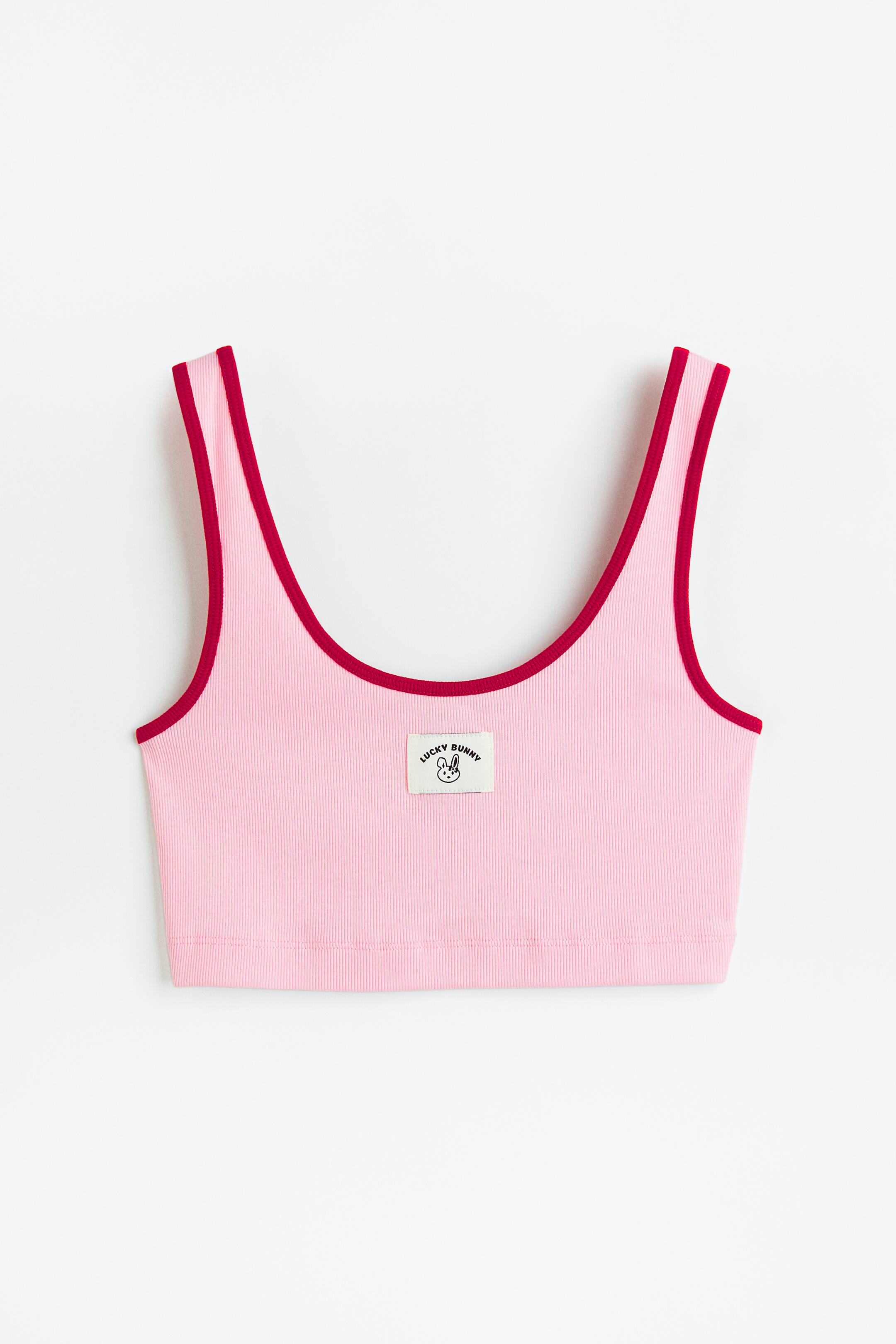View larger image: Ribbed cotton crop top - Light pink - Ladies | H&M 1