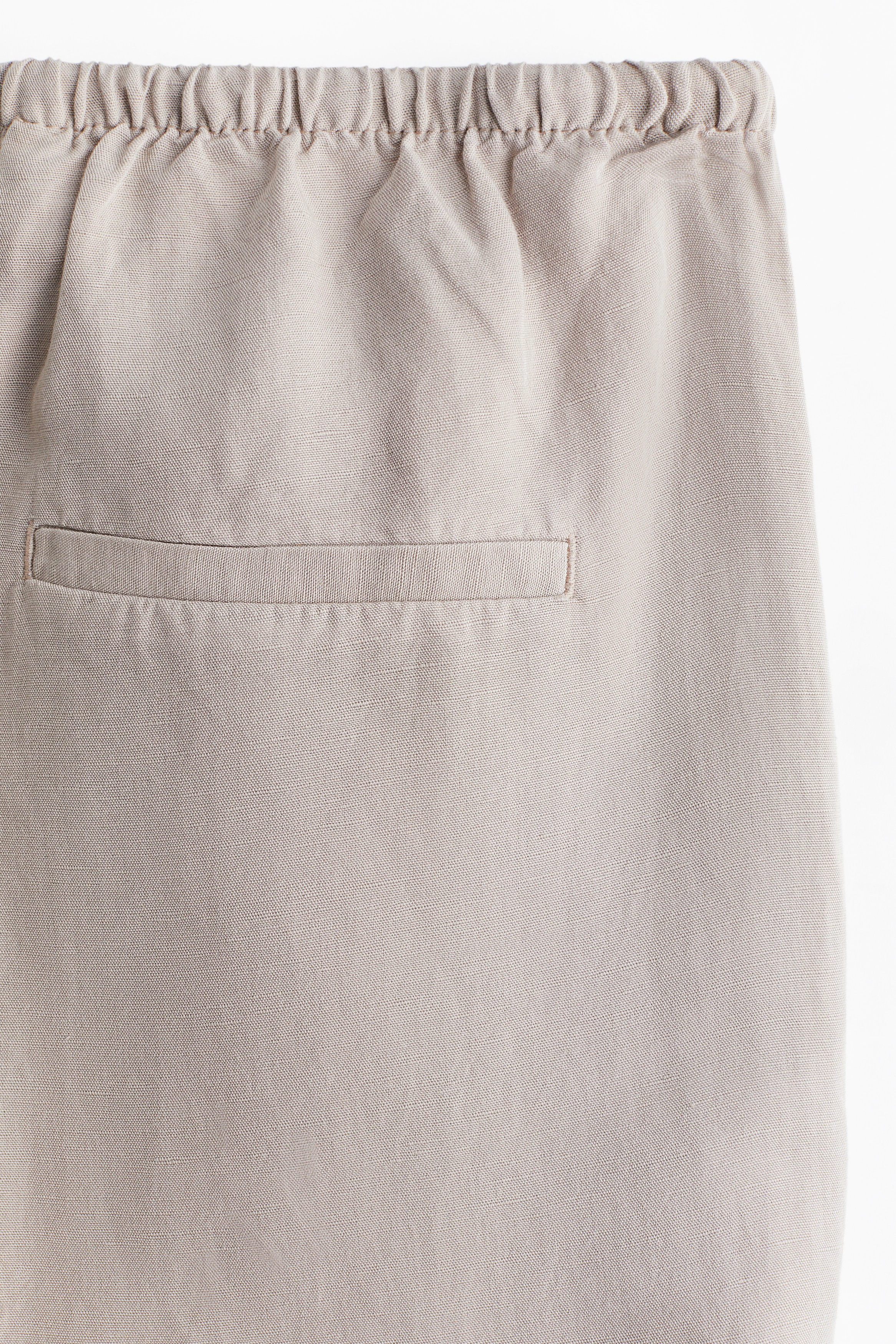 Straight linen-blend trousers