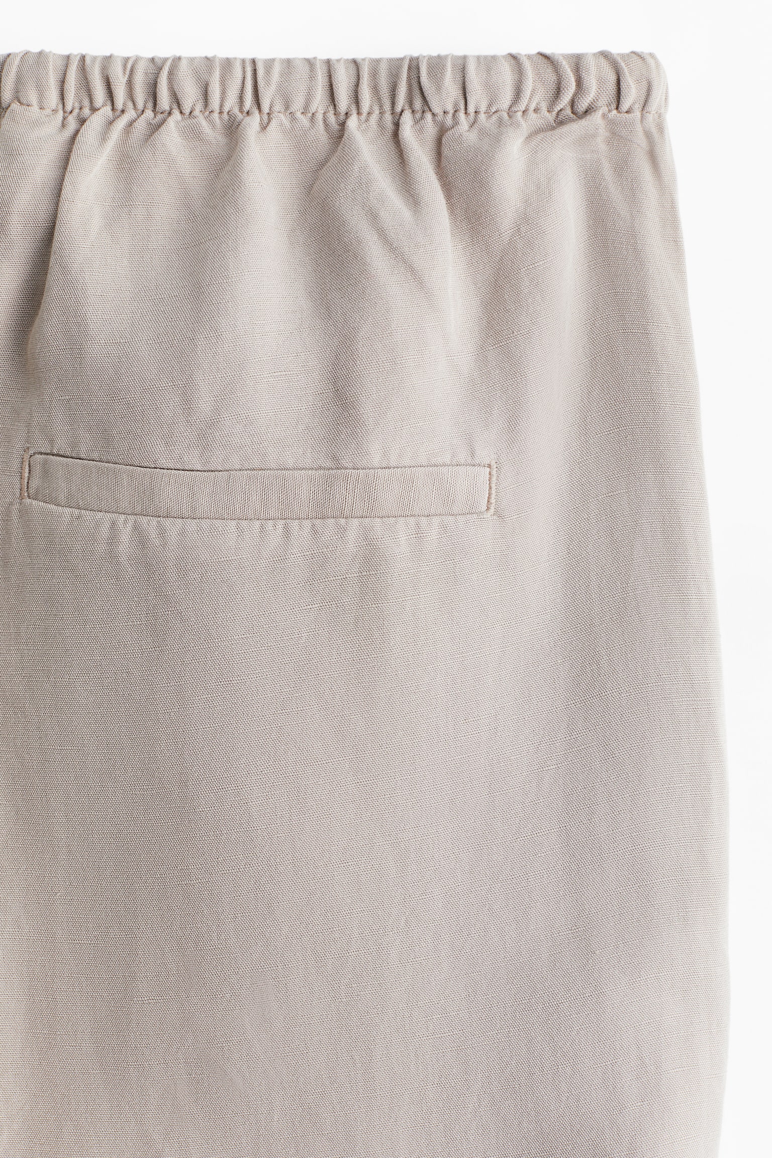Женские брюки H&M Straight-Leg Linen-Blend, цвет: Бежевый — фото 2