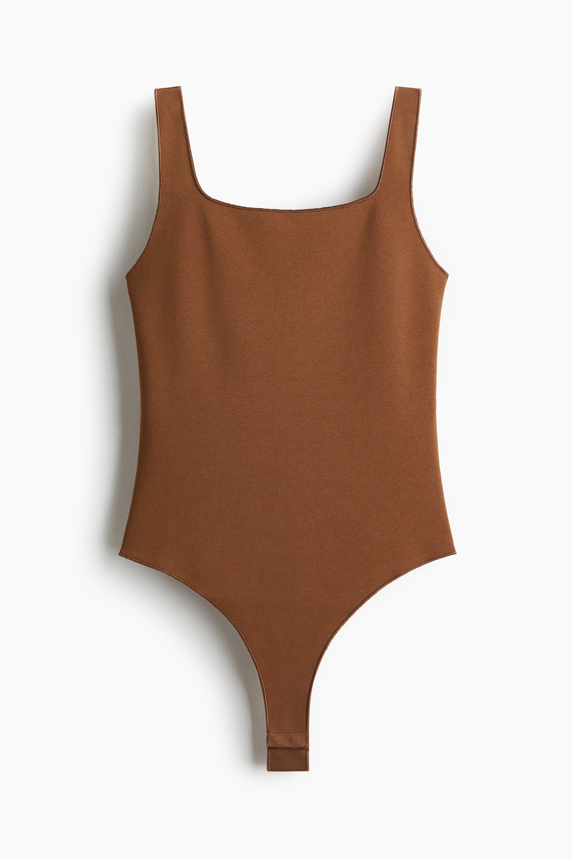 İnterlok Thong Body - Kahverengi/Açık mavi/Kahverengi