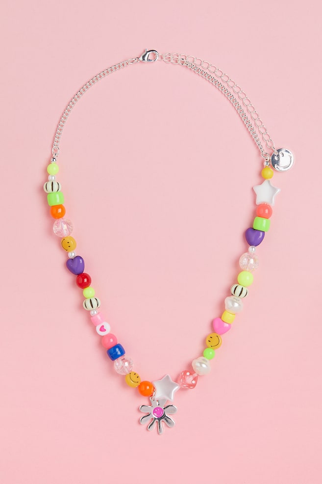 Beaded necklace - Pink/Smiley® - 1