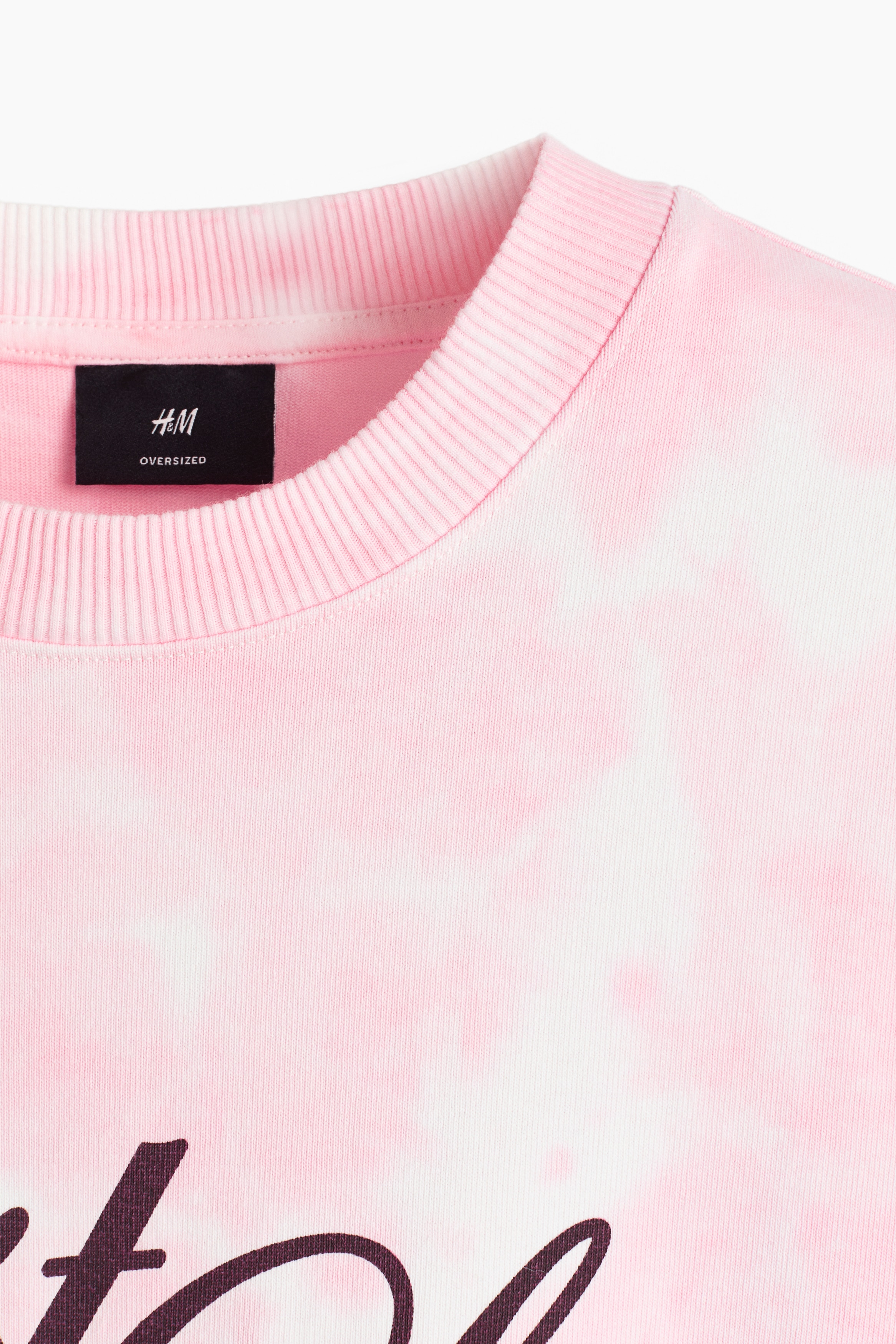 Men's Pink/Just Love Oversized Heat Reactive Printed T-Shirt | H&M US
