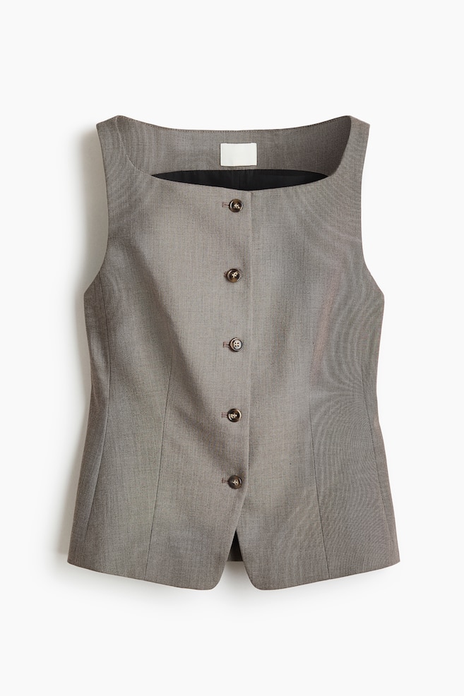 Dressad väst - Mörk mullvad/Brun/Leopardimitation/Ljusbeige/Plommonlila - 1