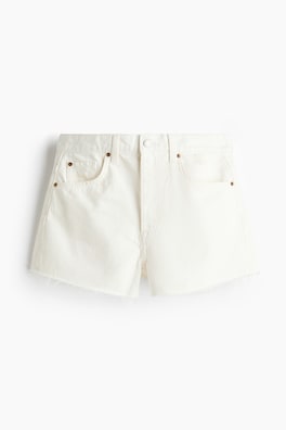 Jeansshorts med rå kant