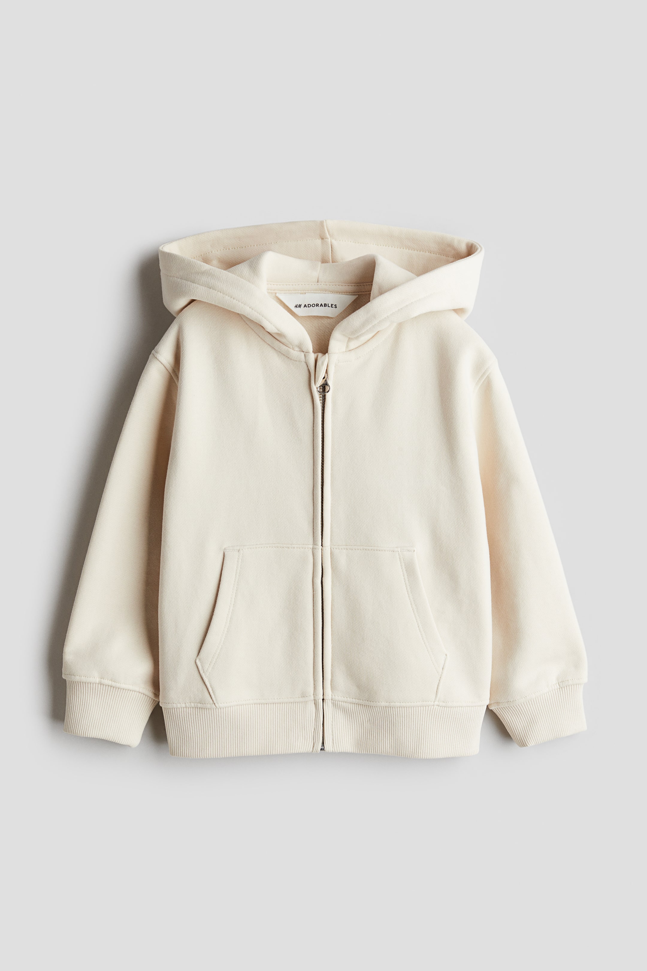 Hooded Cotton Sweatshirt Jacket