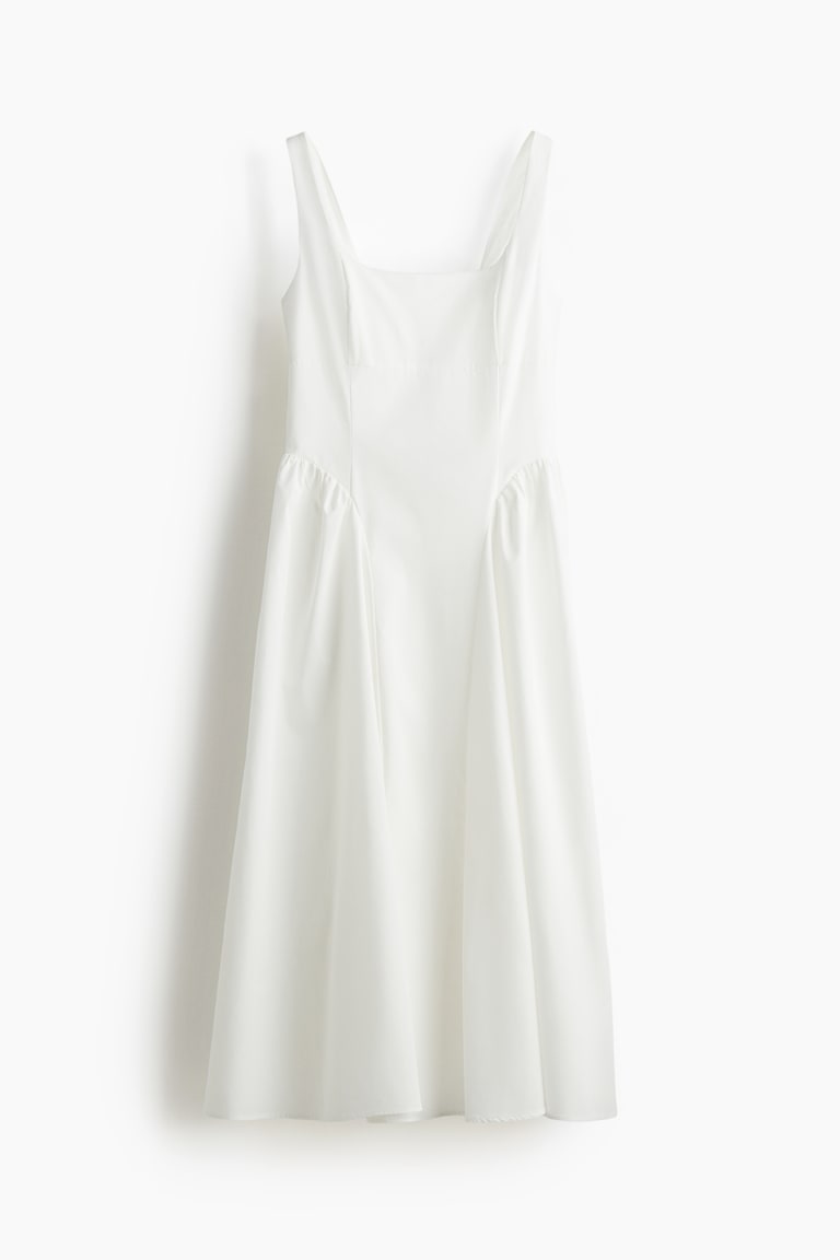 long sleeve white linen dress Montego Mini Dress