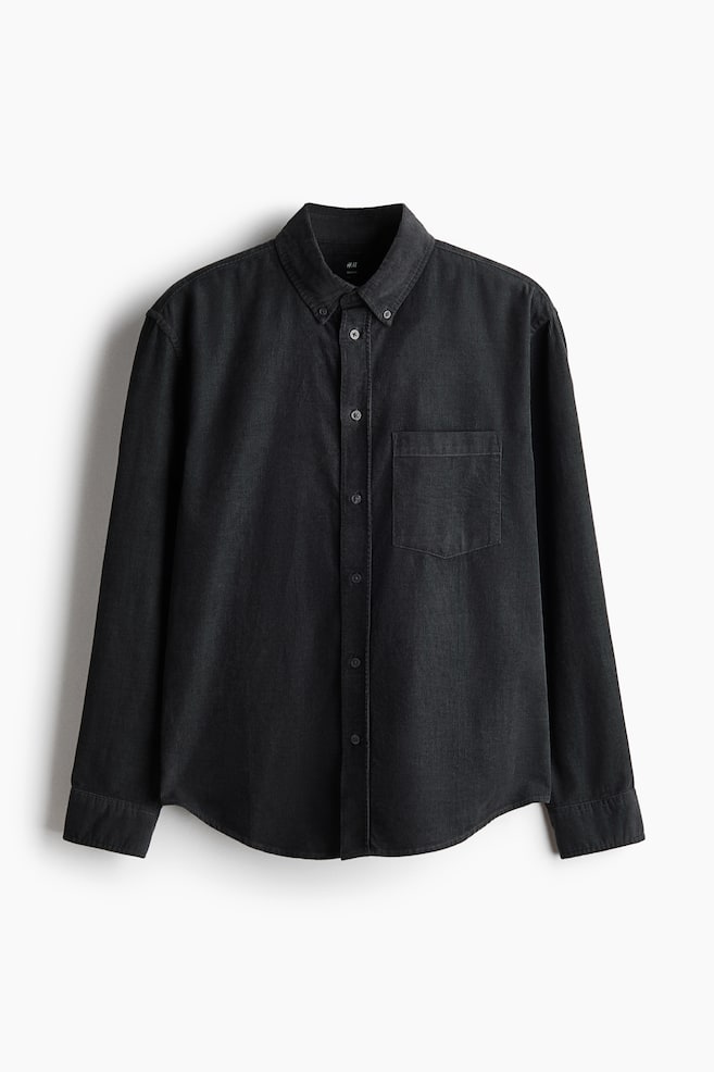 Regular Fit Corduroy shirt - Dark denim grey/Light beige/Dark khaki green/Light blue/Navy blue/Burgundy/Dark green - 1