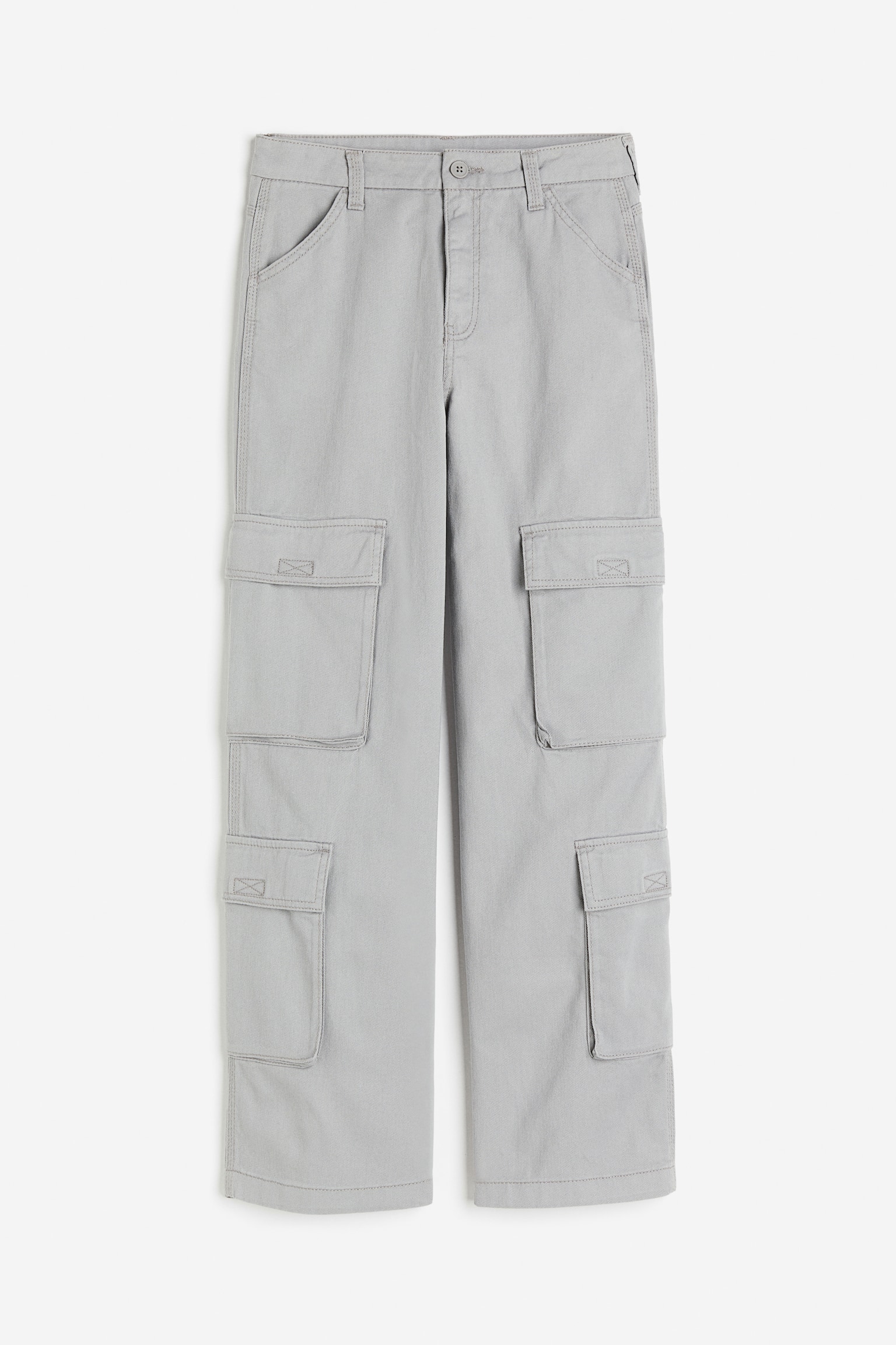 Twill cargo trousers - Grey/Beige/Cream/Khaki green - 1