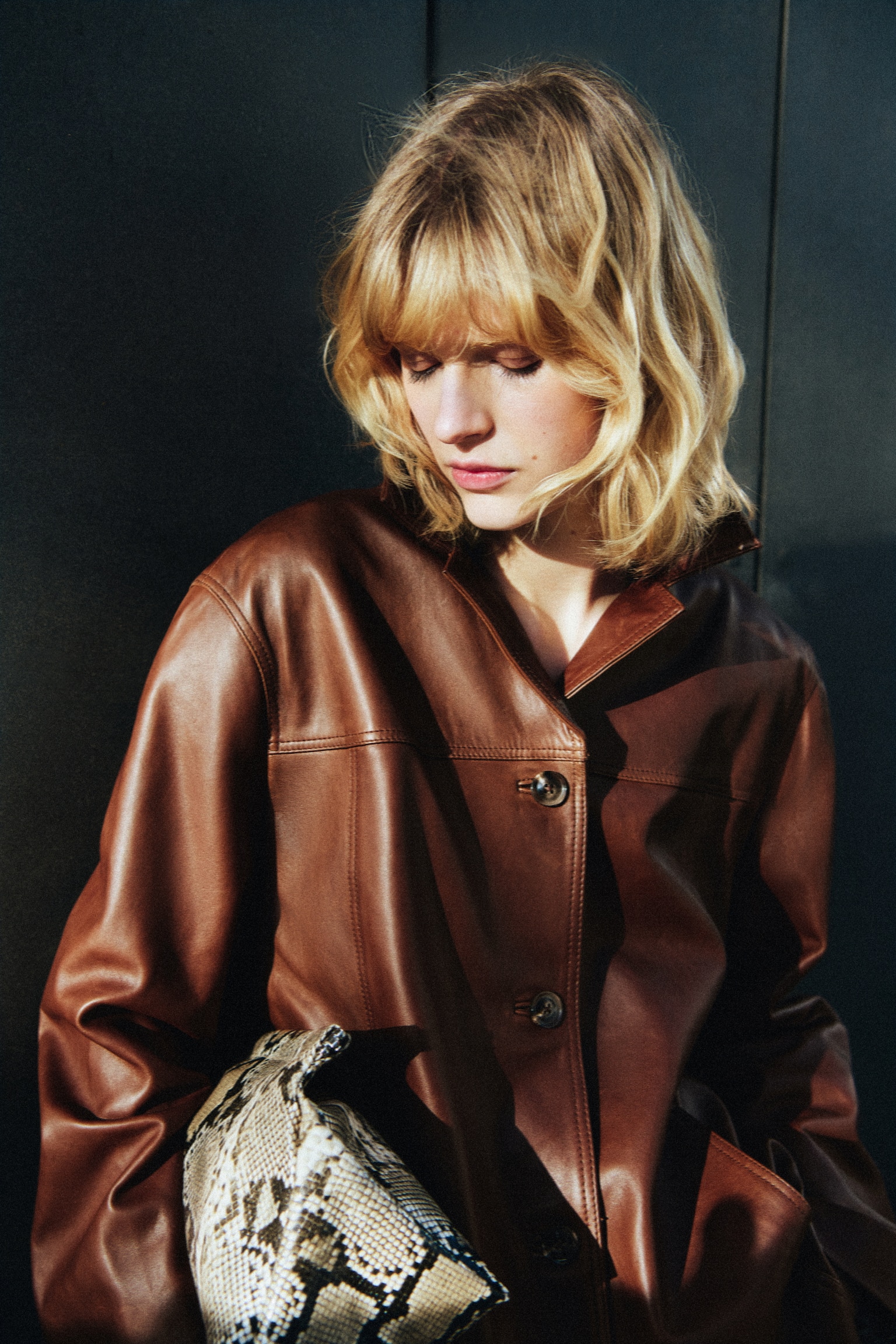 Leather jacket - Brown - 2