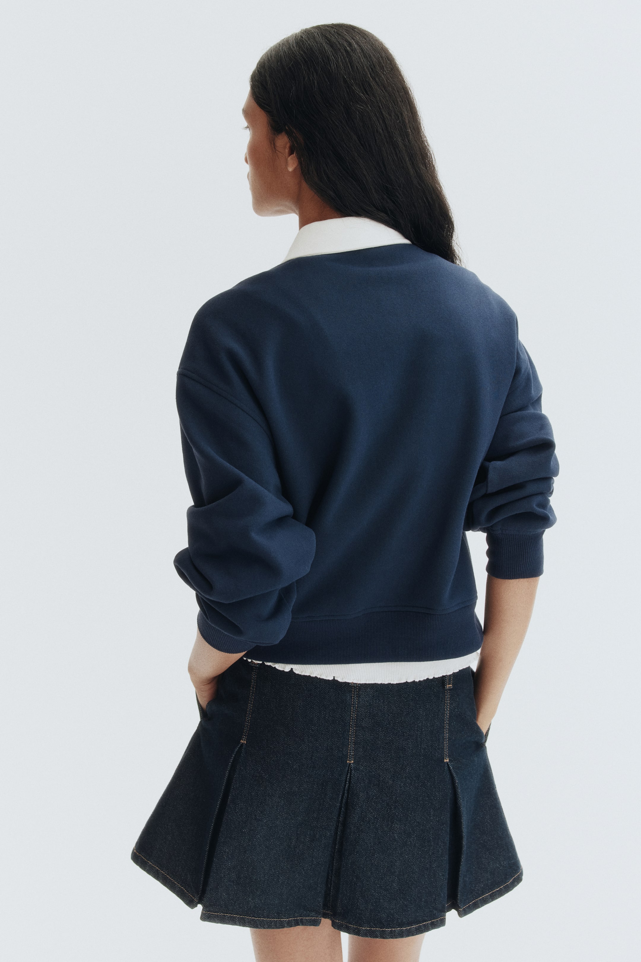 View larger image: Rugby Shirt - Navy blue/Atelier de Mode - Ladies | H&M PH 3