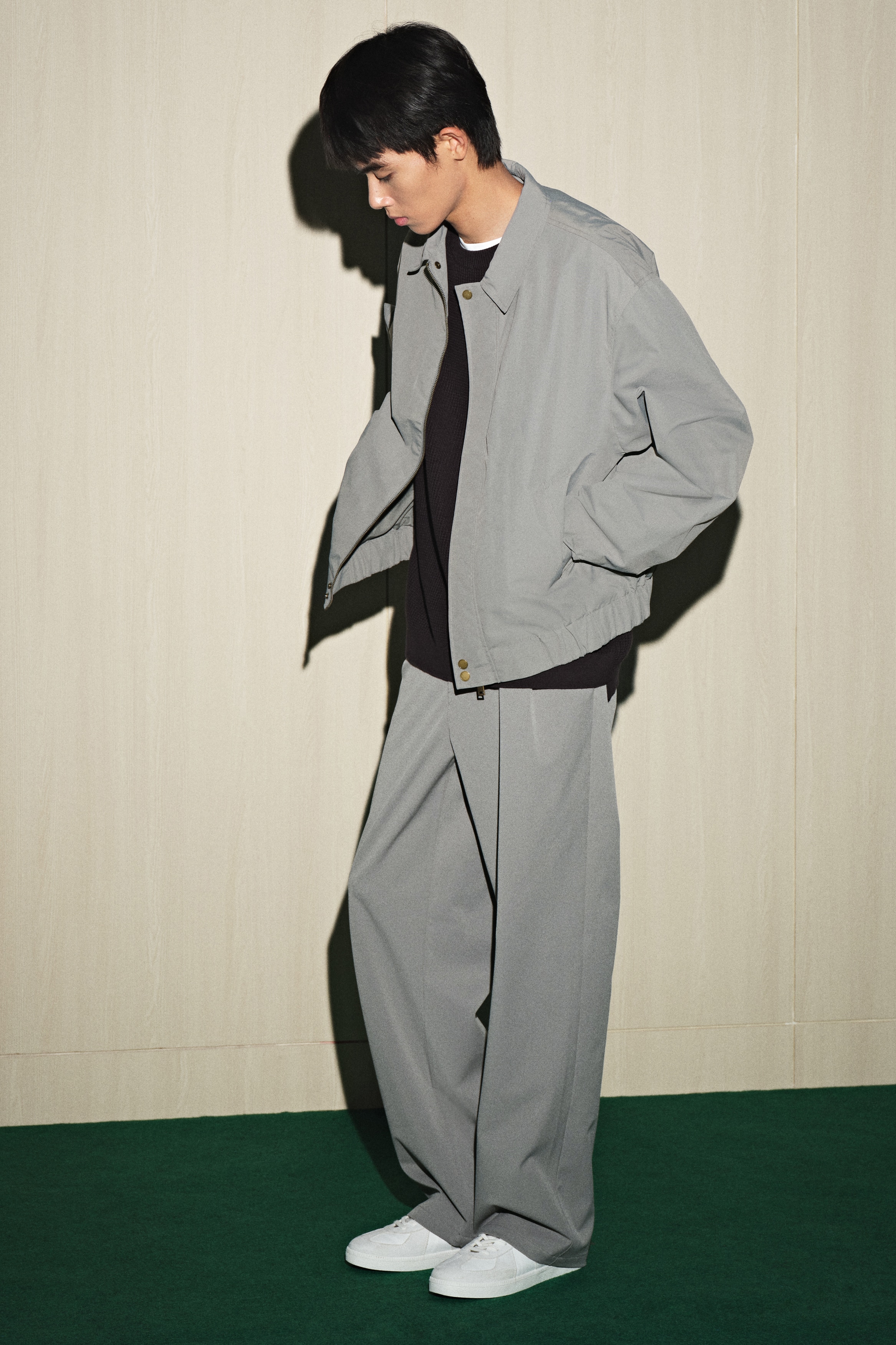 ルーズフィット ナイロンジャケット - グレー - Men | H&M JP