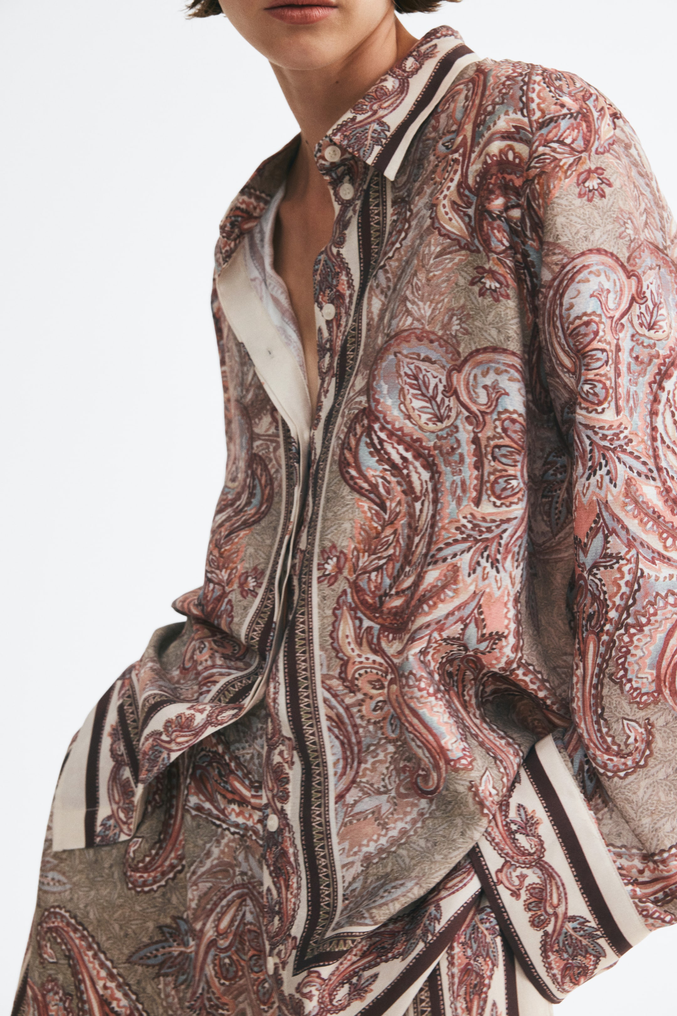 Oversized Viscose-Blend Shirt