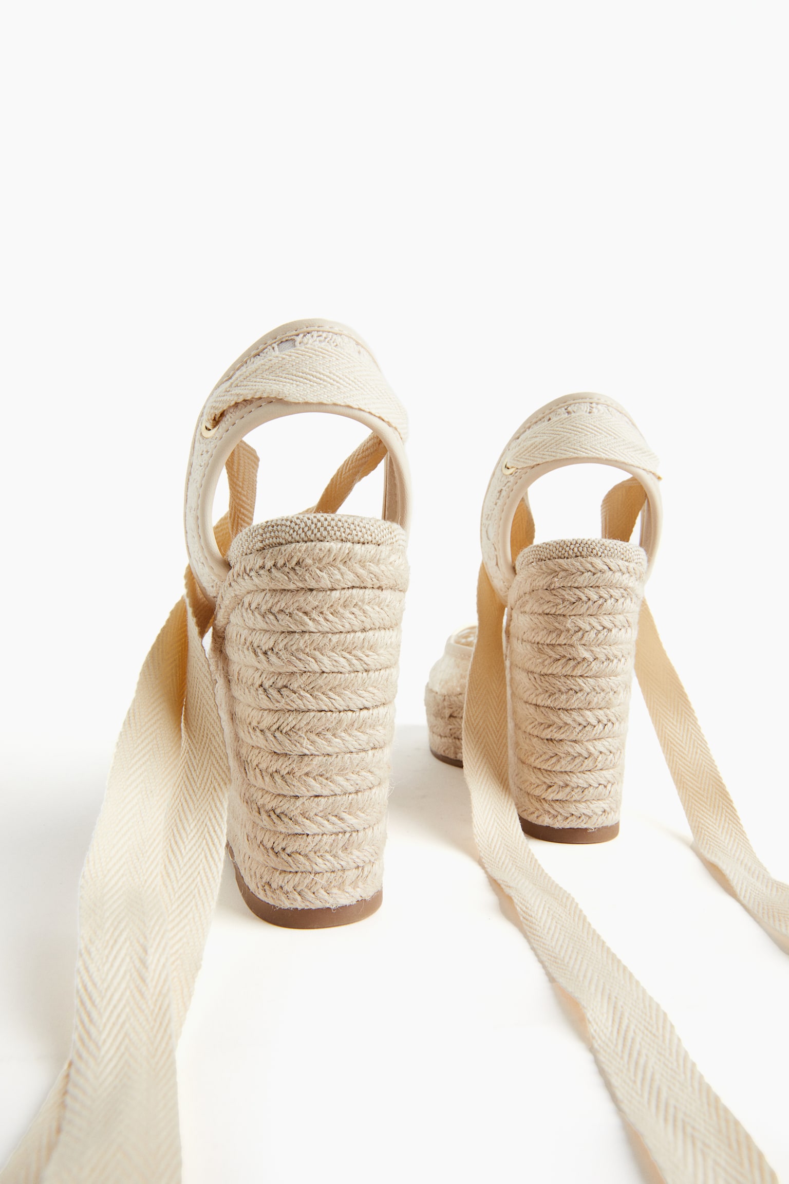 Wedge-heeled espadrilles - Cream - 2