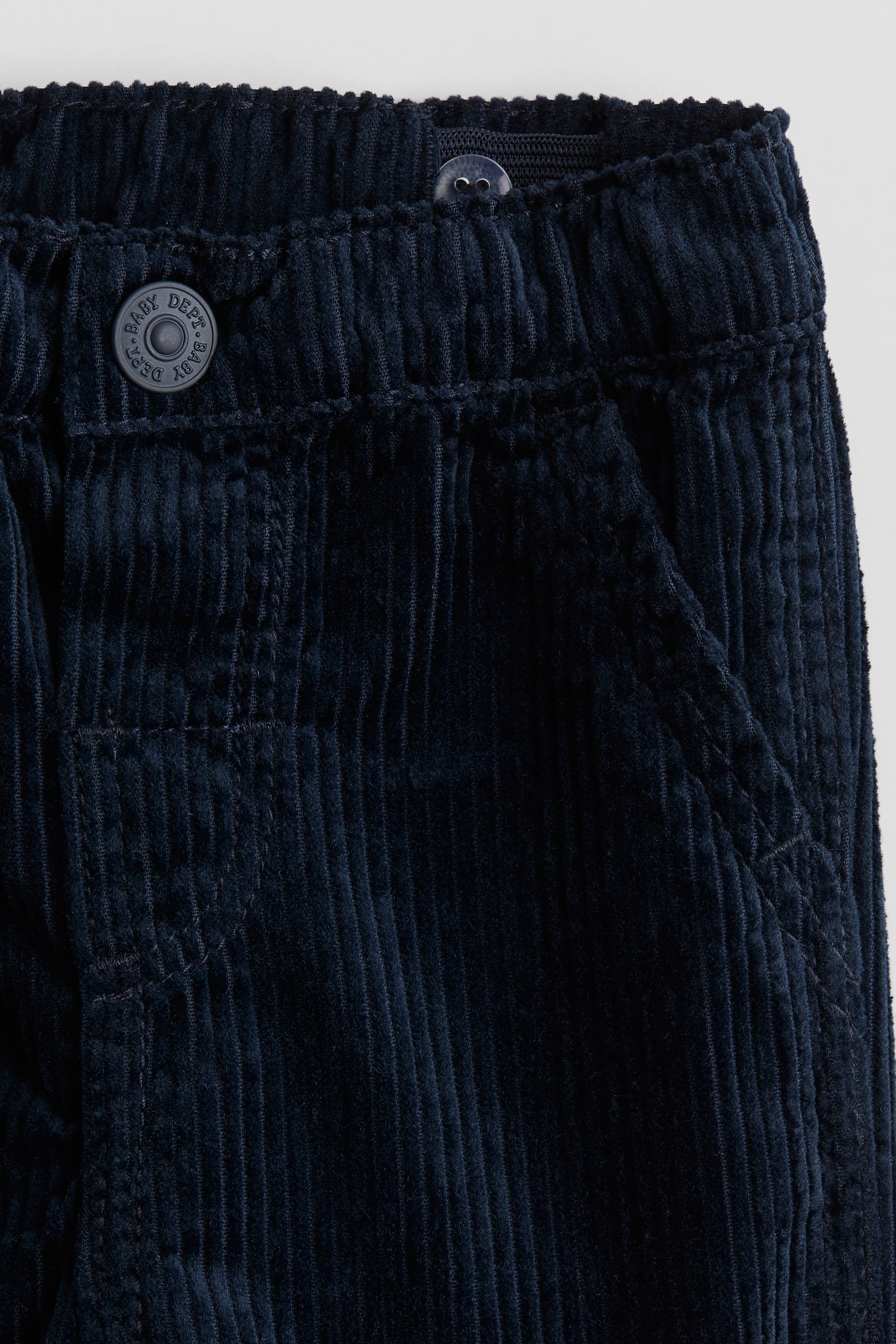 Cotton corduroy trousers - Navy blue/Dark grey/Green/Mole - 2